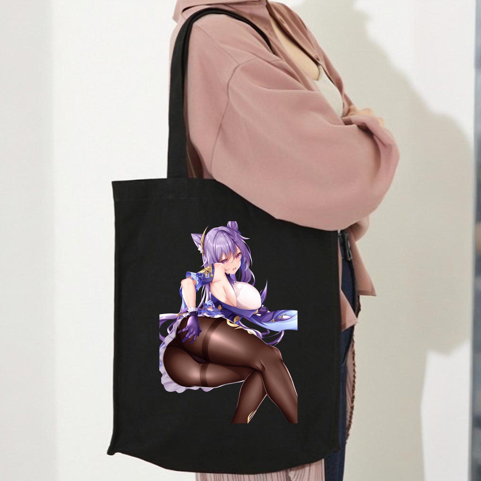 げんし神 刻晴 こくせい genshin Kokusei 縦型キャンバス生地手提げバッグ　トートバッグ