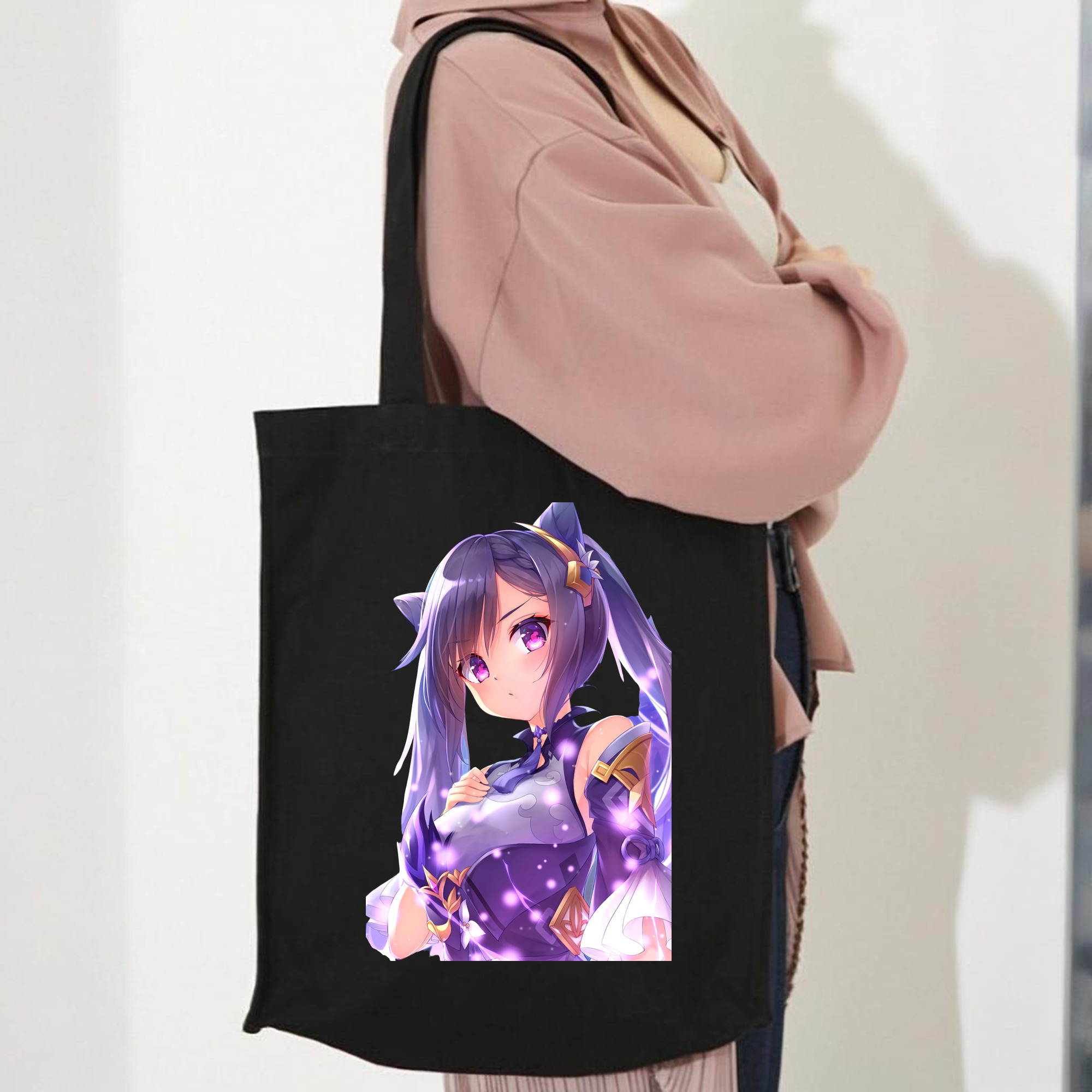 げんし神 刻晴 こくせい genshin Kokusei 縦型キャンバス生地手提げバッグ　トートバッグ