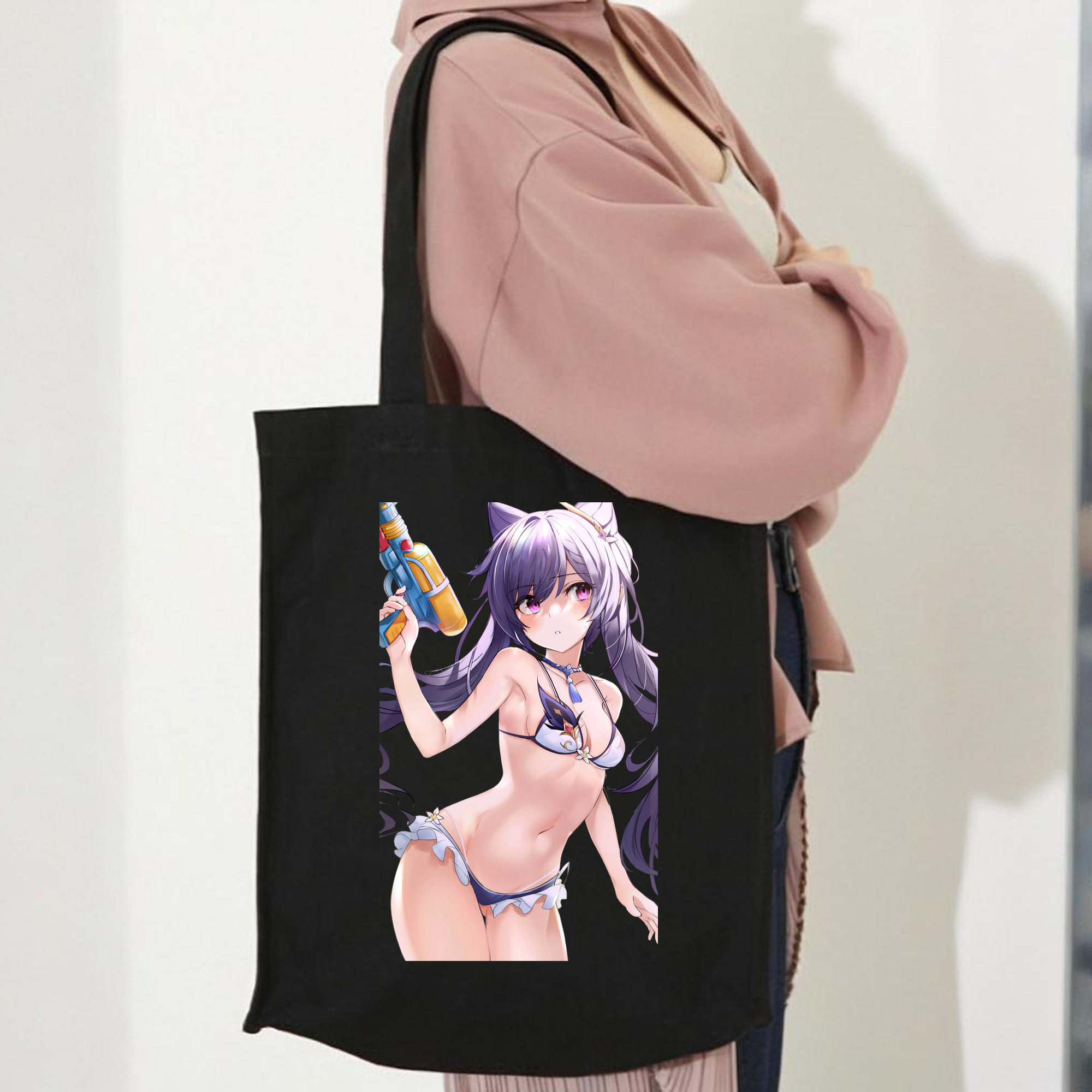 げんし神 刻晴 こくせい genshin Kokusei 縦型キャンバス生地手提げバッグ　トートバッグ