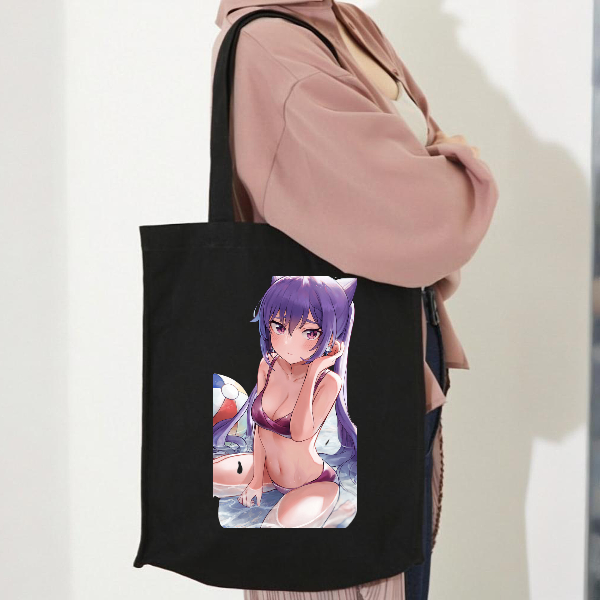 げんし神 刻晴 こくせい genshin Kokusei 縦型キャンバス生地手提げバッグ　トートバッグ