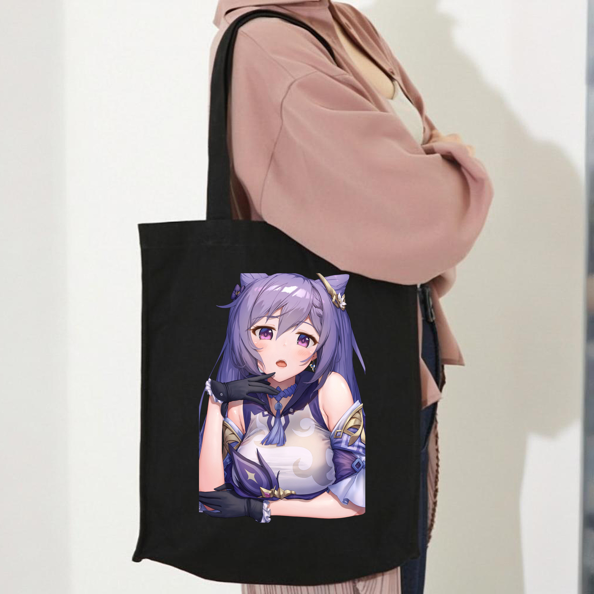 げんし神 刻晴 こくせい genshin Kokusei 縦型キャンバス生地手提げバッグ　トートバッグ