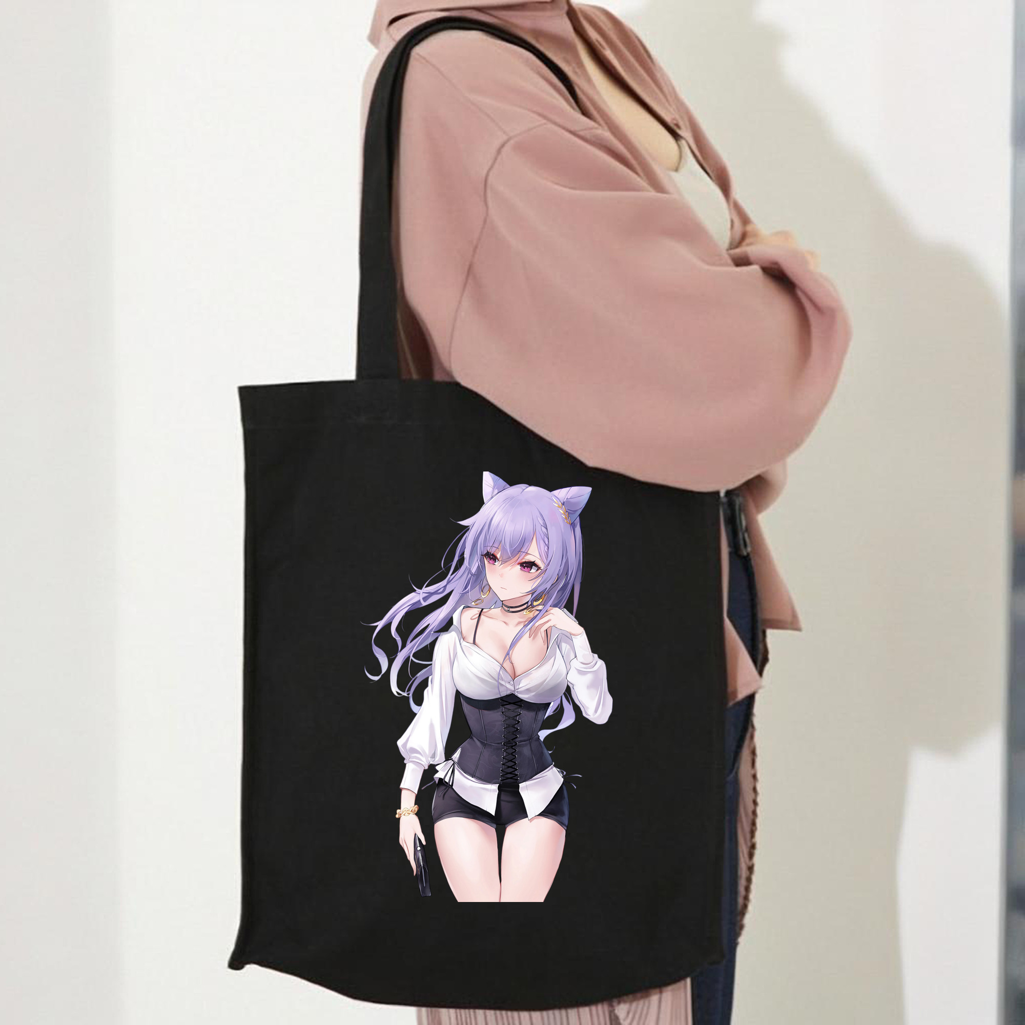 げんし神 刻晴 こくせい genshin Kokusei 縦型キャンバス生地手提げバッグ　トートバッグ