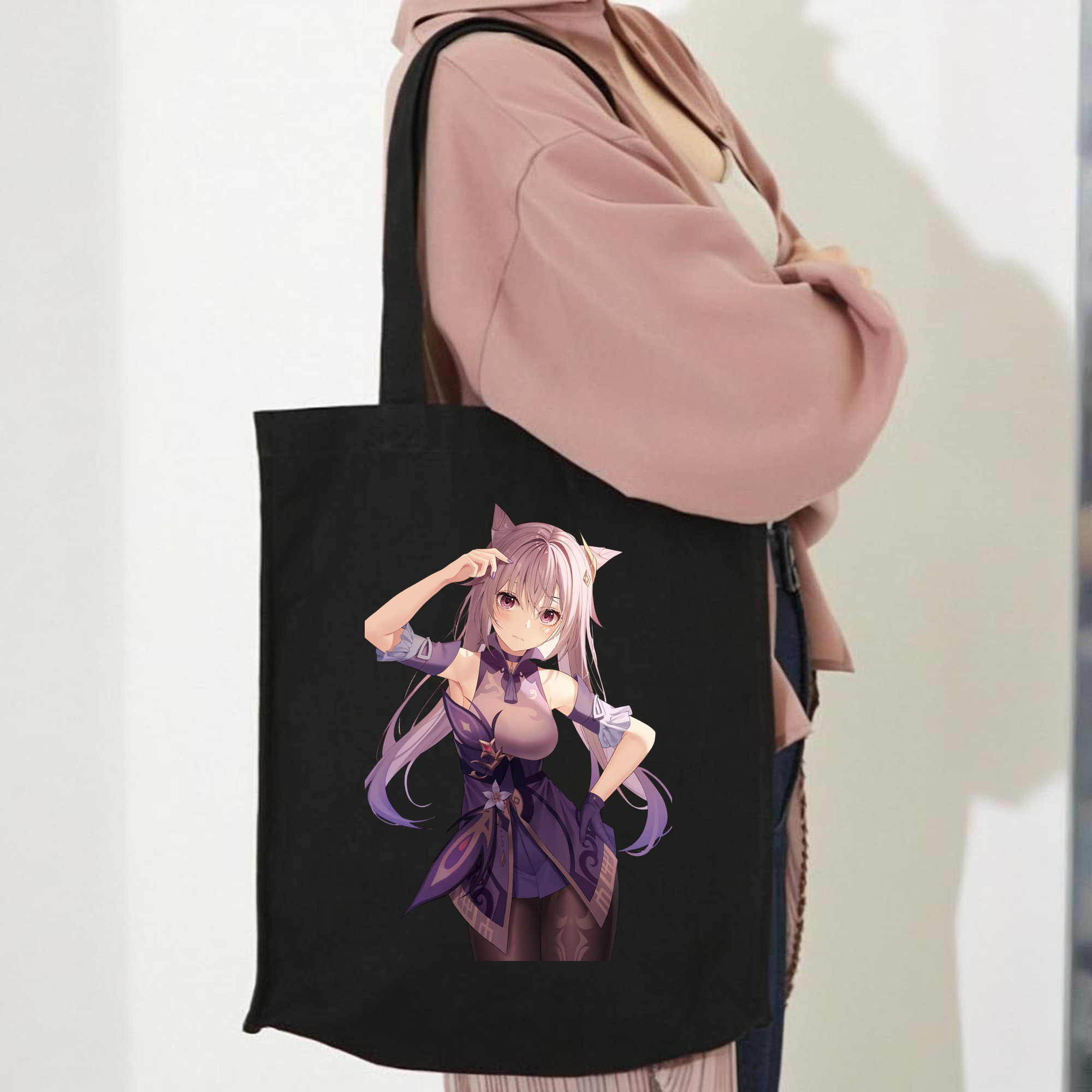 げんし神 刻晴 こくせい genshin Kokusei 縦型キャンバス生地手提げバッグ　トートバッグ