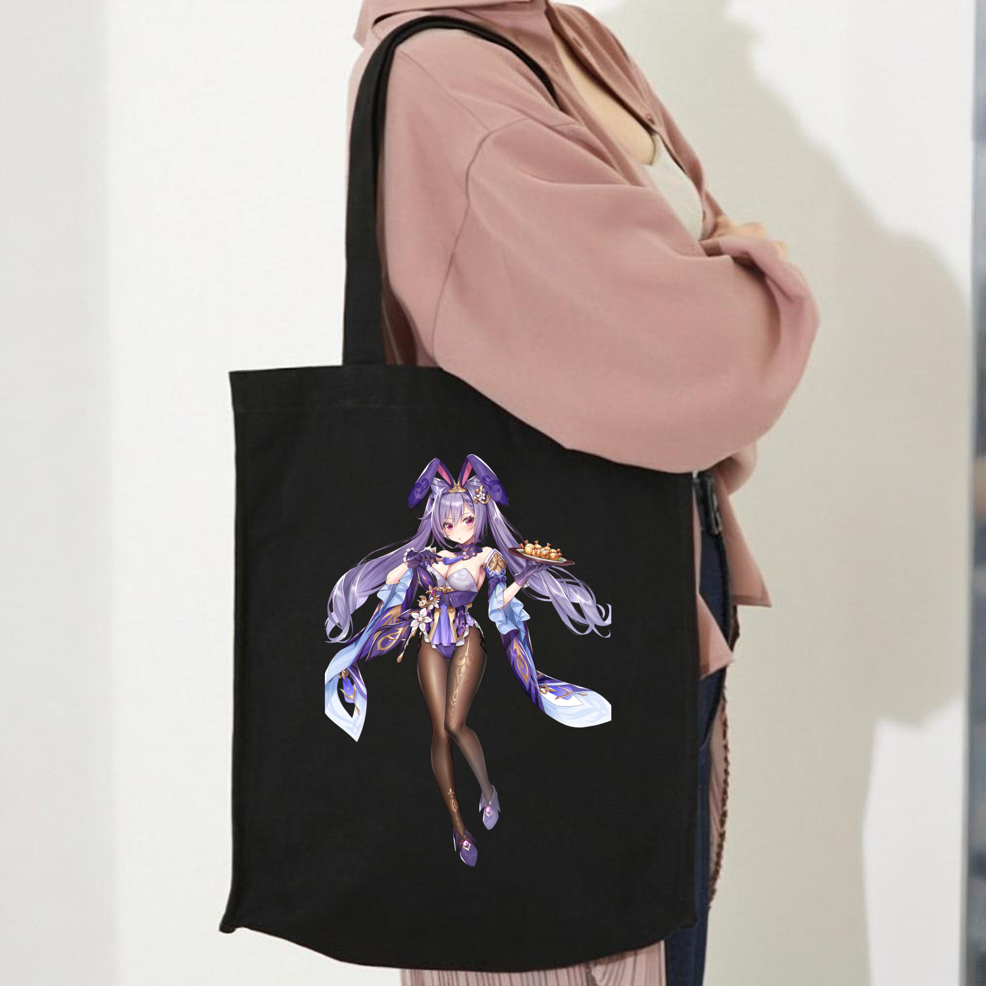 げんし神 刻晴 こくせい genshin Kokusei 縦型キャンバス生地手提げバッグ　トートバッグ