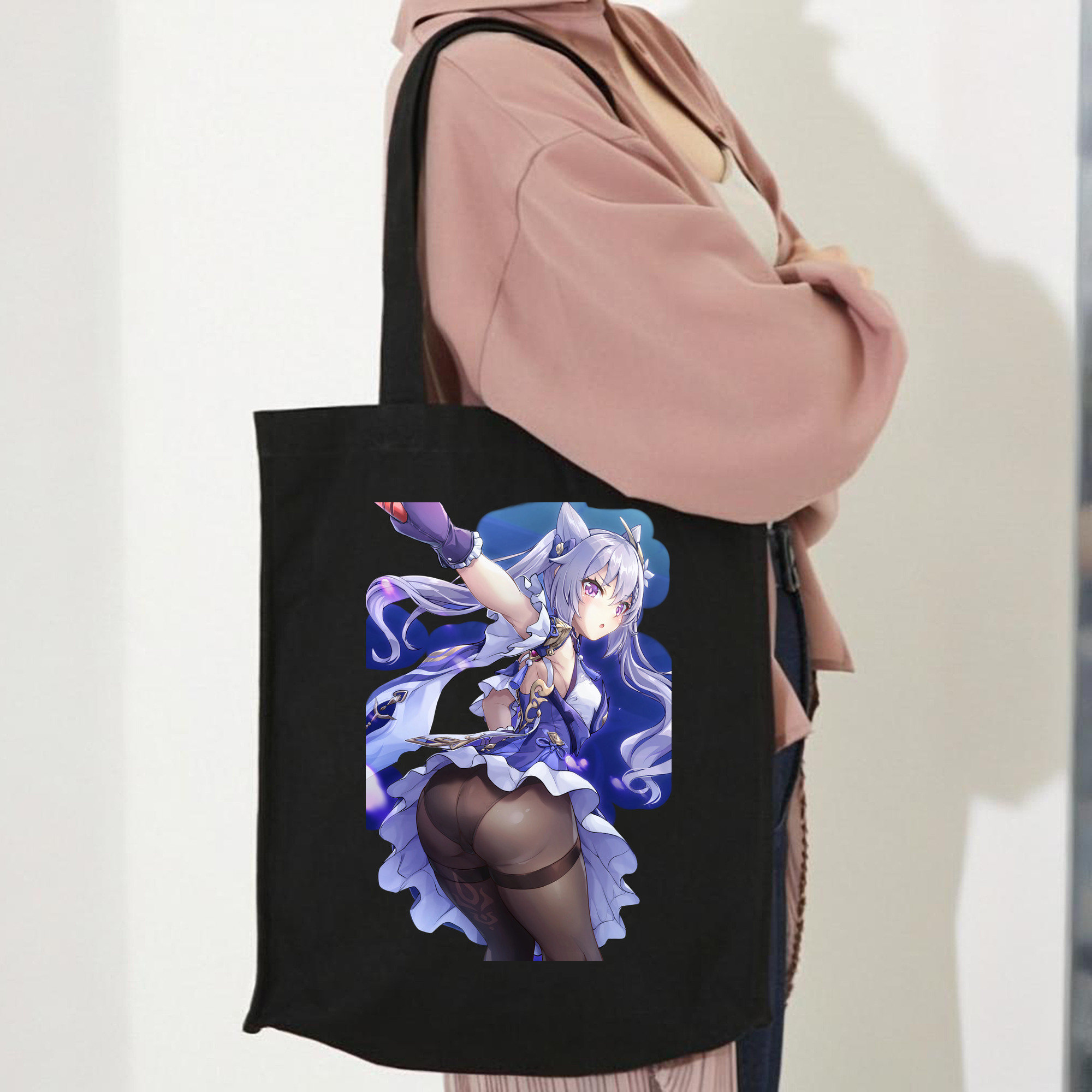 げんし神 刻晴 こくせい genshin Kokusei 縦型キャンバス生地手提げバッグ　トートバッグ