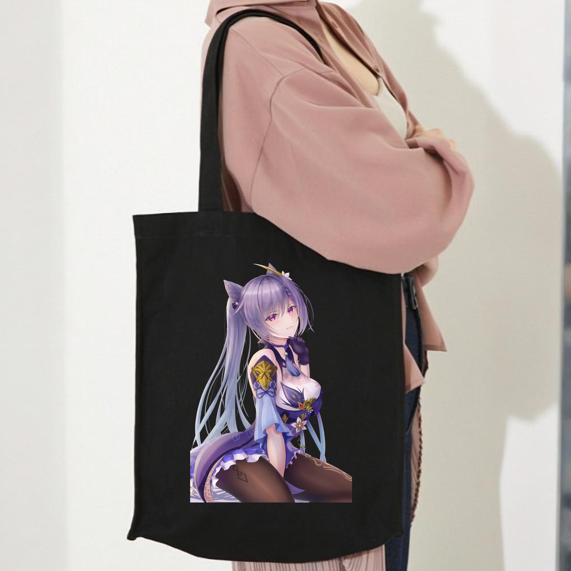 げんし神 刻晴 こくせい genshin Kokusei 縦型キャンバス生地手提げバッグ　トートバッグ