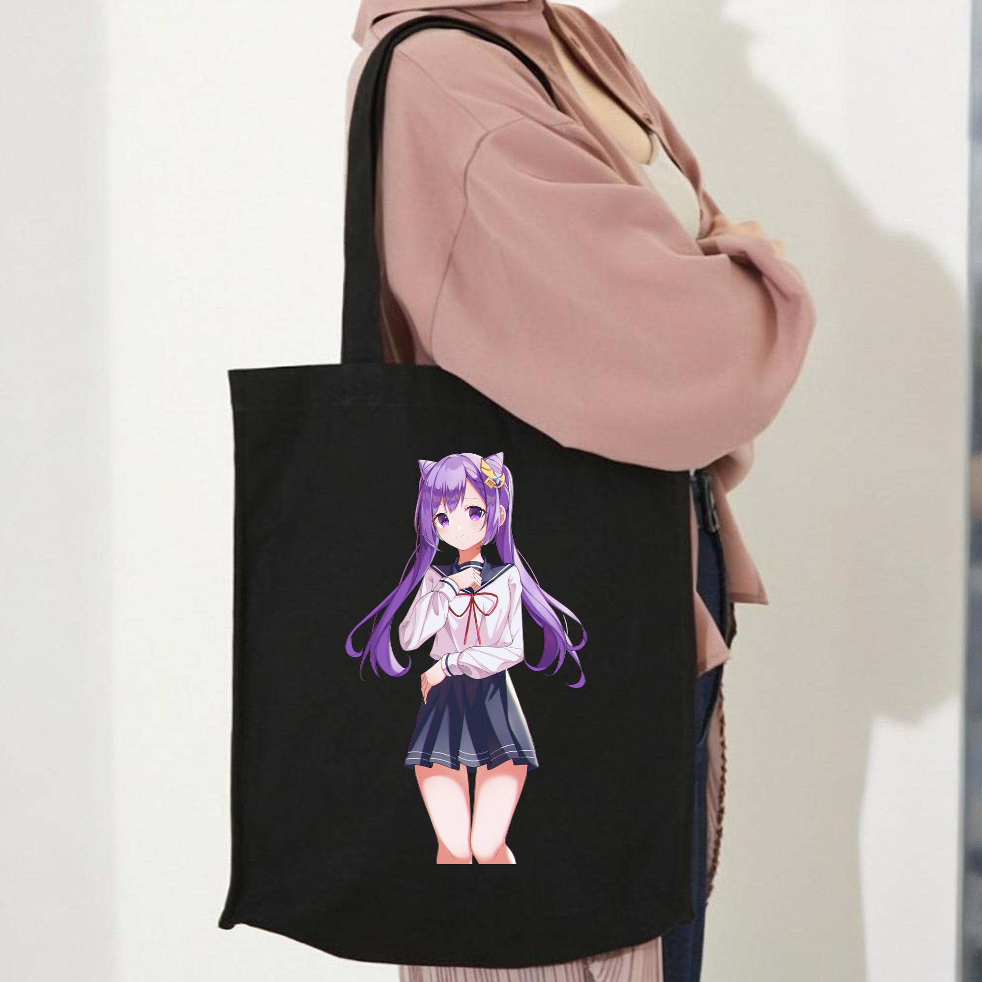 げんし神 刻晴 こくせい genshin Kokusei 縦型キャンバス生地手提げバッグ　トートバッグ