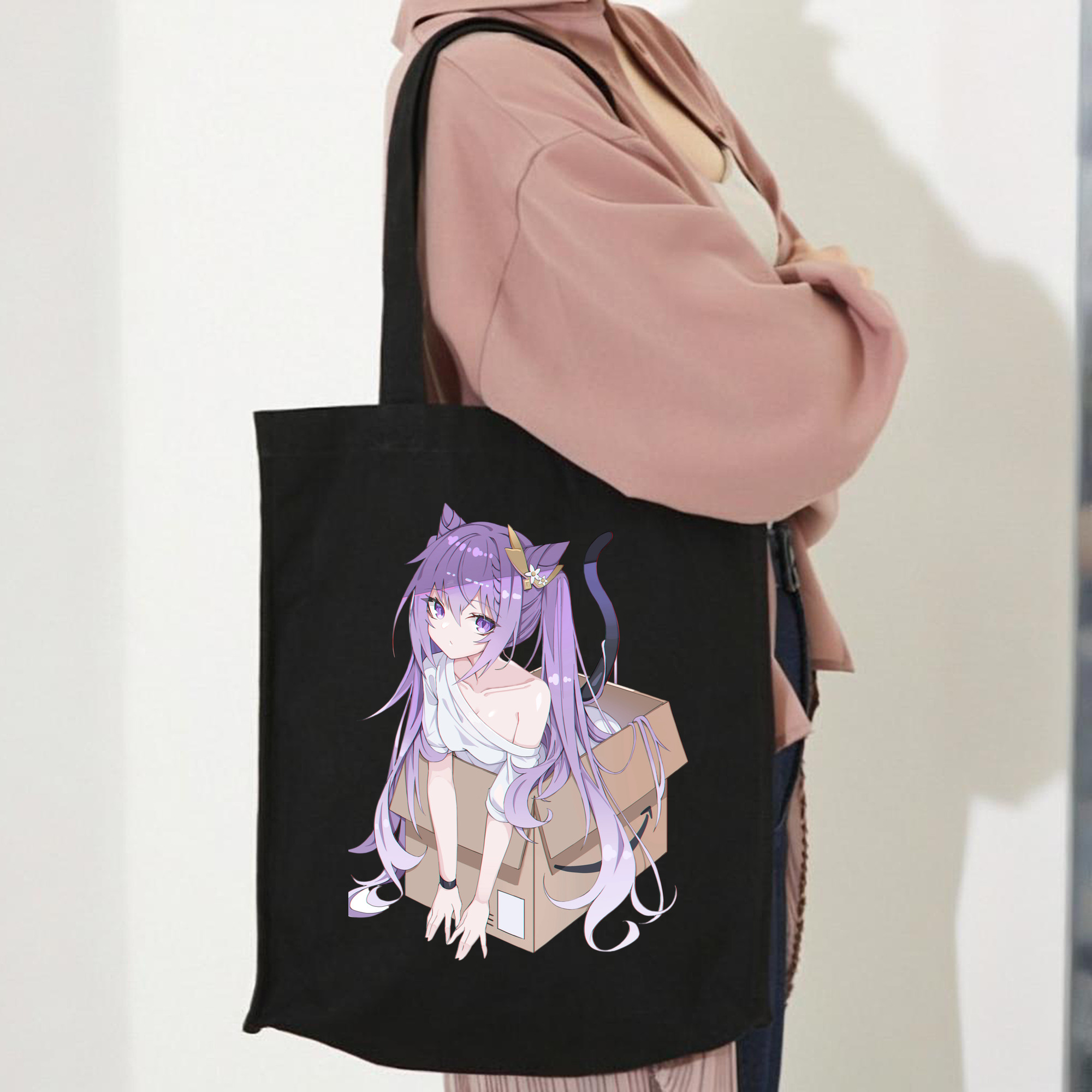 げんし神 刻晴 こくせい genshin Kokusei 縦型キャンバス生地手提げバッグ　トートバッグ