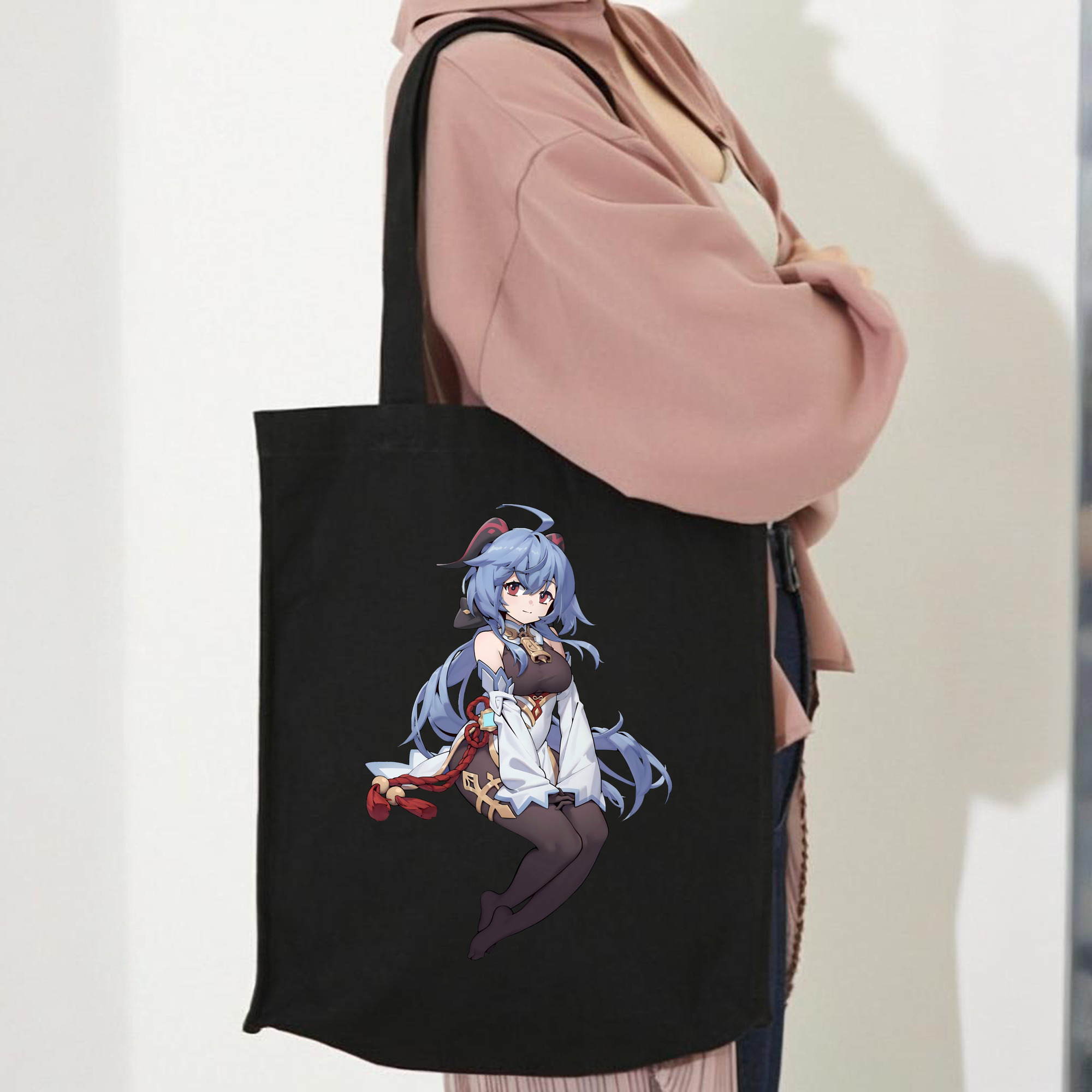 げんし神 甘雨 かんう genshin Ganyu 縦型キャンバス生地手提げバッグ　トートバッグ