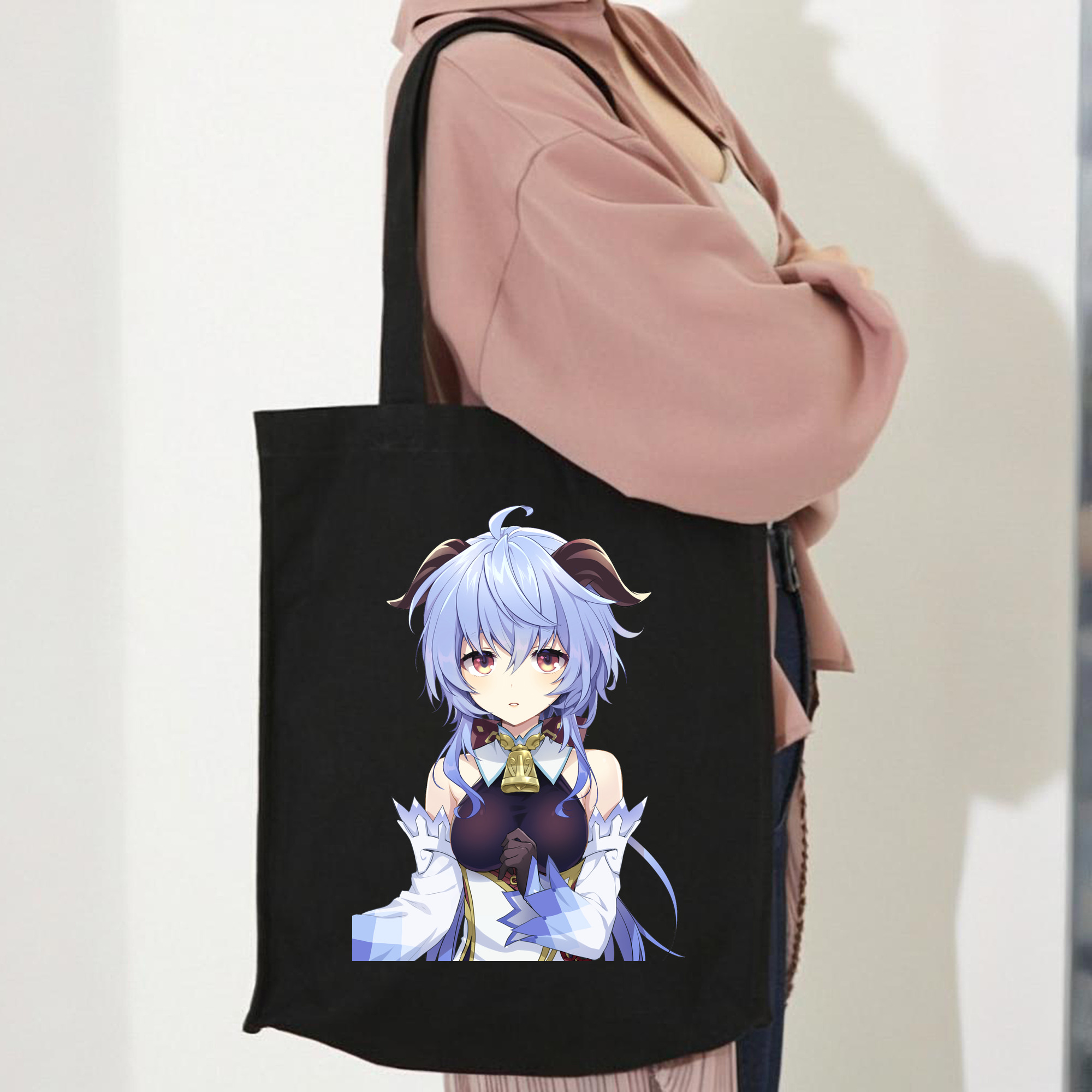 げんし神 甘雨 かんう genshin Ganyu 縦型キャンバス生地手提げバッグ　トートバッグ
