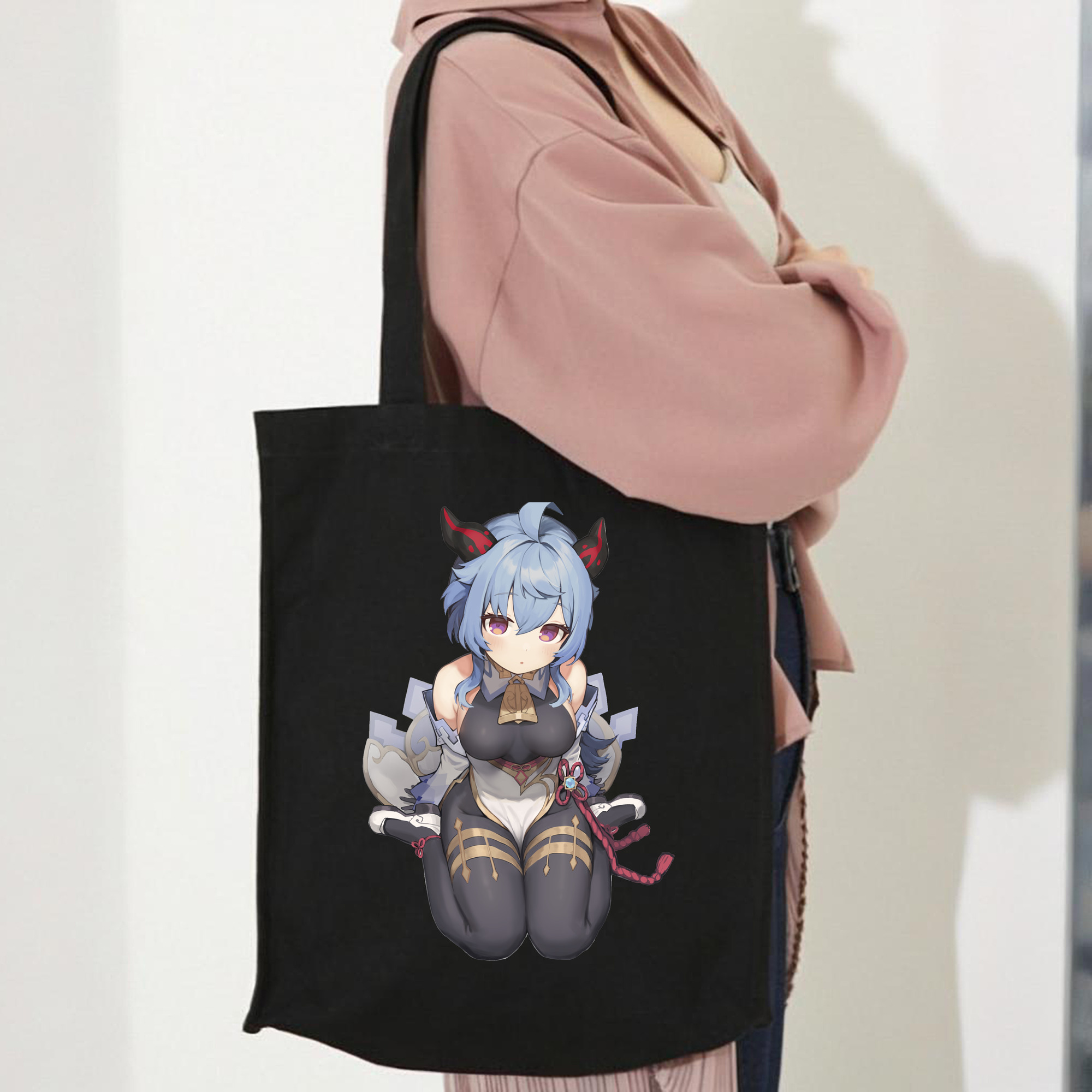 げんし神 甘雨 かんう genshin Ganyu 縦型キャンバス生地手提げバッグ　トートバッグ