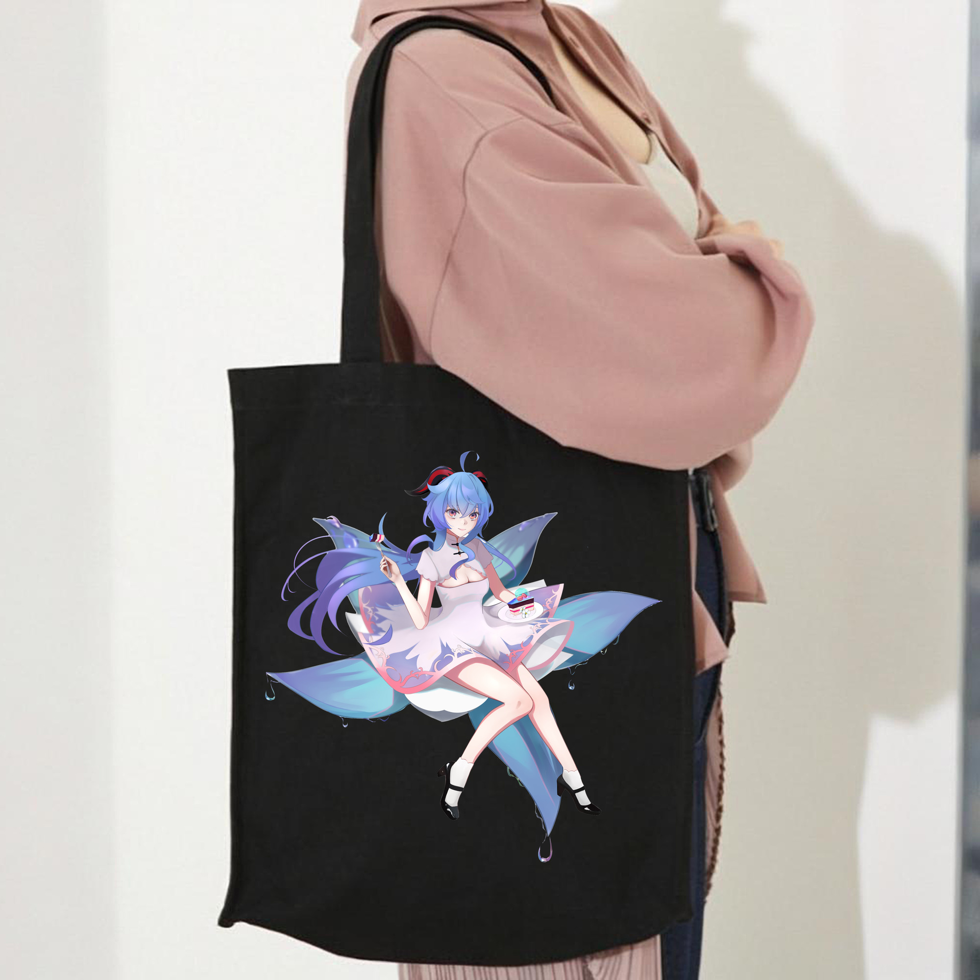 げんし神 甘雨 かんう genshin Ganyu 縦型キャンバス生地手提げバッグ　トートバッグ