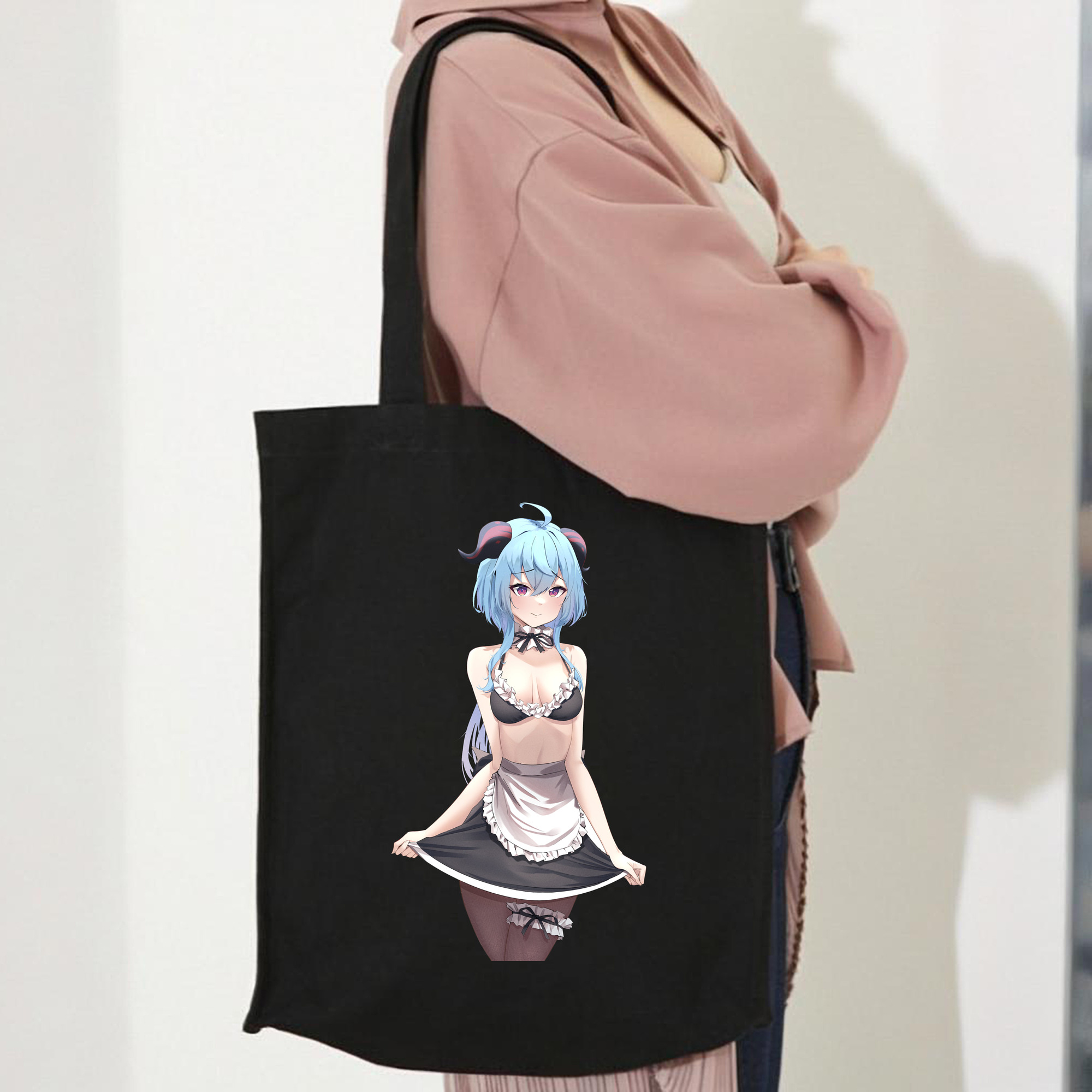 げんし神 甘雨 かんう genshin Ganyu 縦型キャンバス生地手提げバッグ　トートバッグ