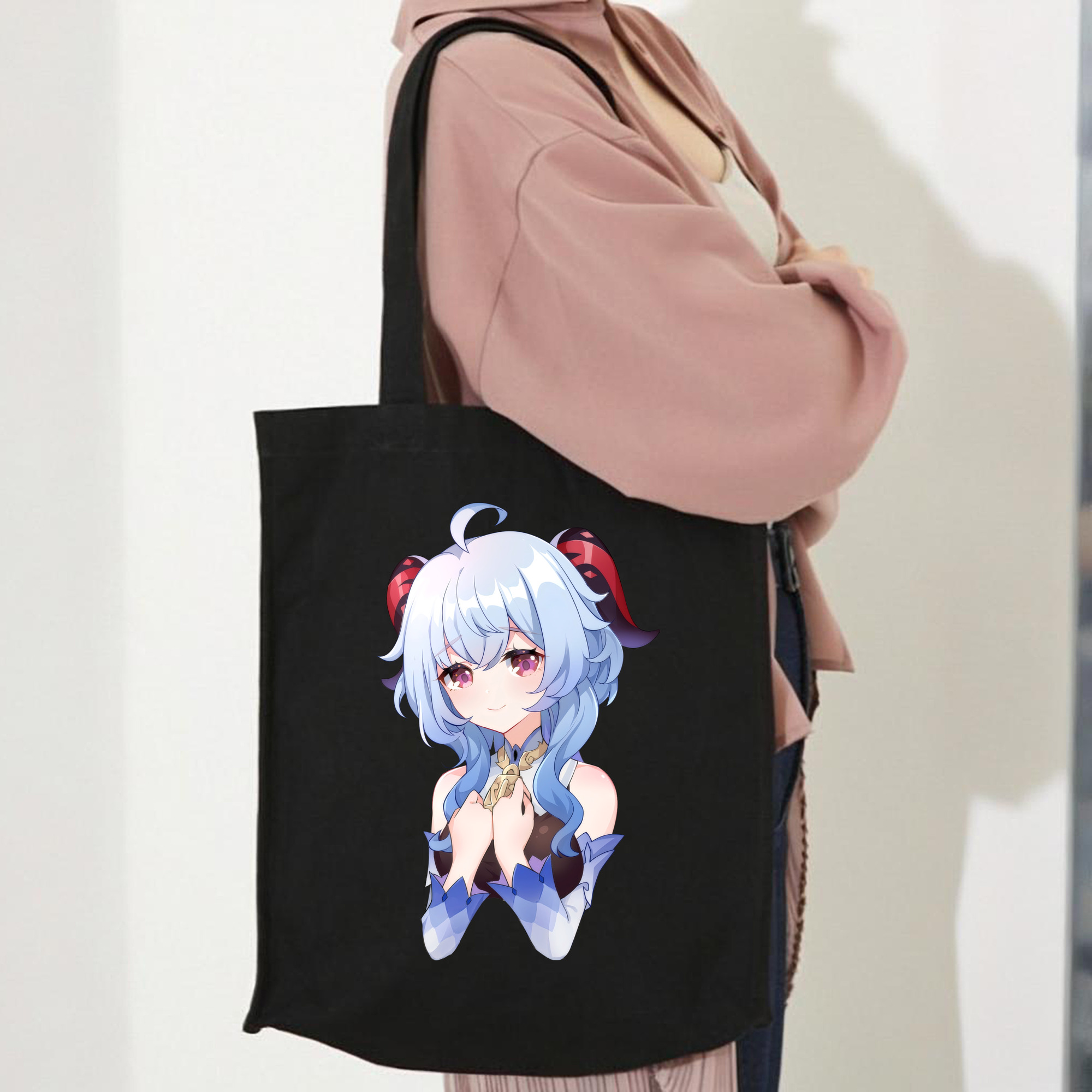 げんし神 甘雨 かんう genshin Ganyu 縦型キャンバス生地手提げバッグ　トートバッグ