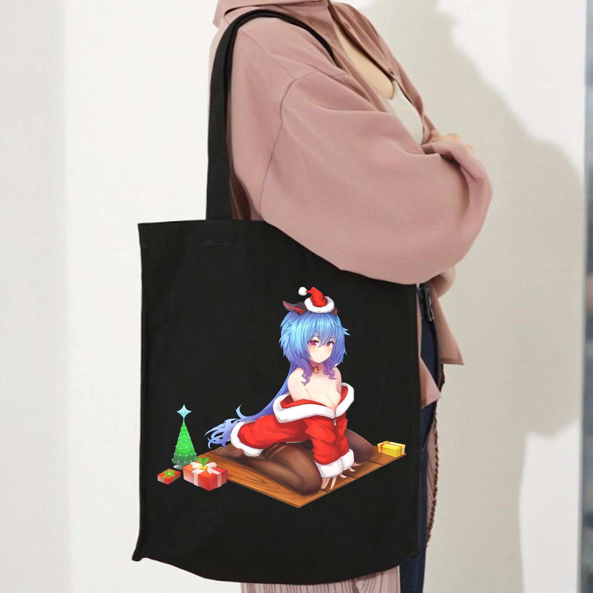 げんし神 甘雨 かんう genshin Ganyu 縦型キャンバス生地手提げバッグ　トートバッグ