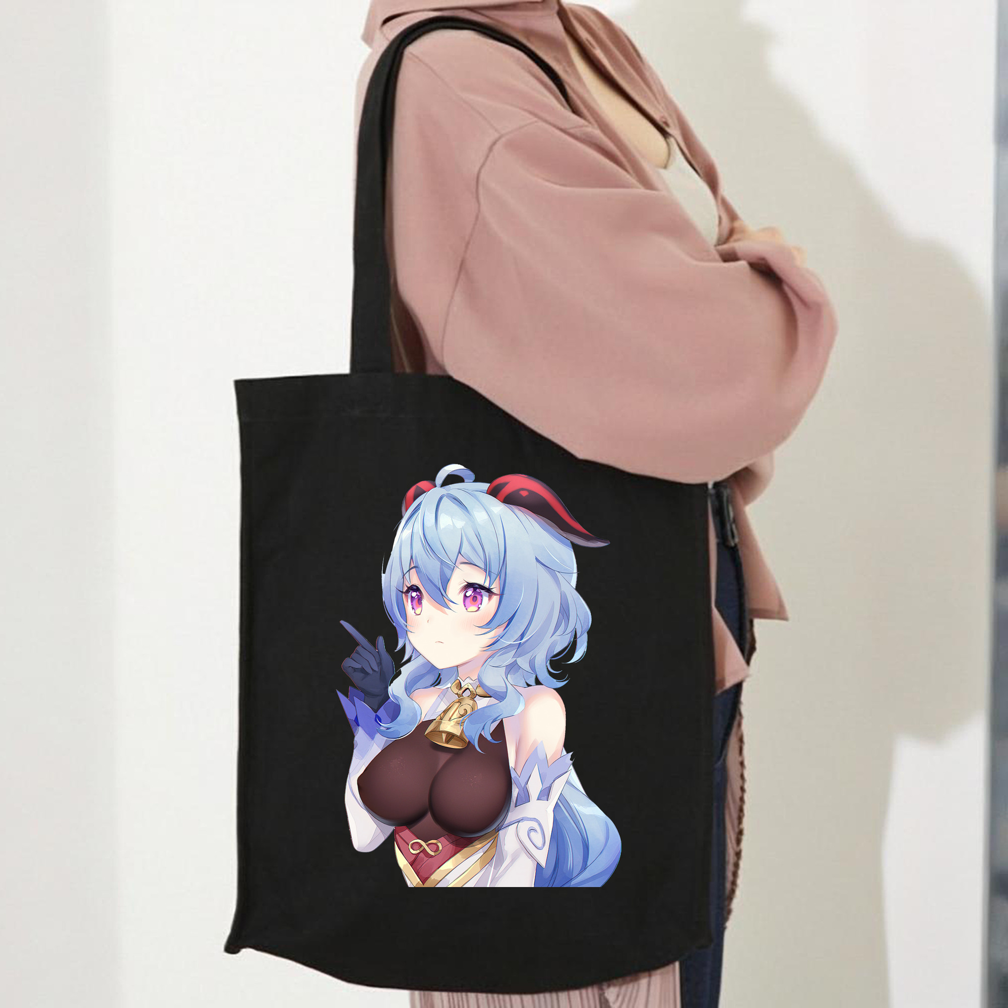 げんし神 甘雨 かんう genshin Ganyu 縦型キャンバス生地手提げバッグ　トートバッグ