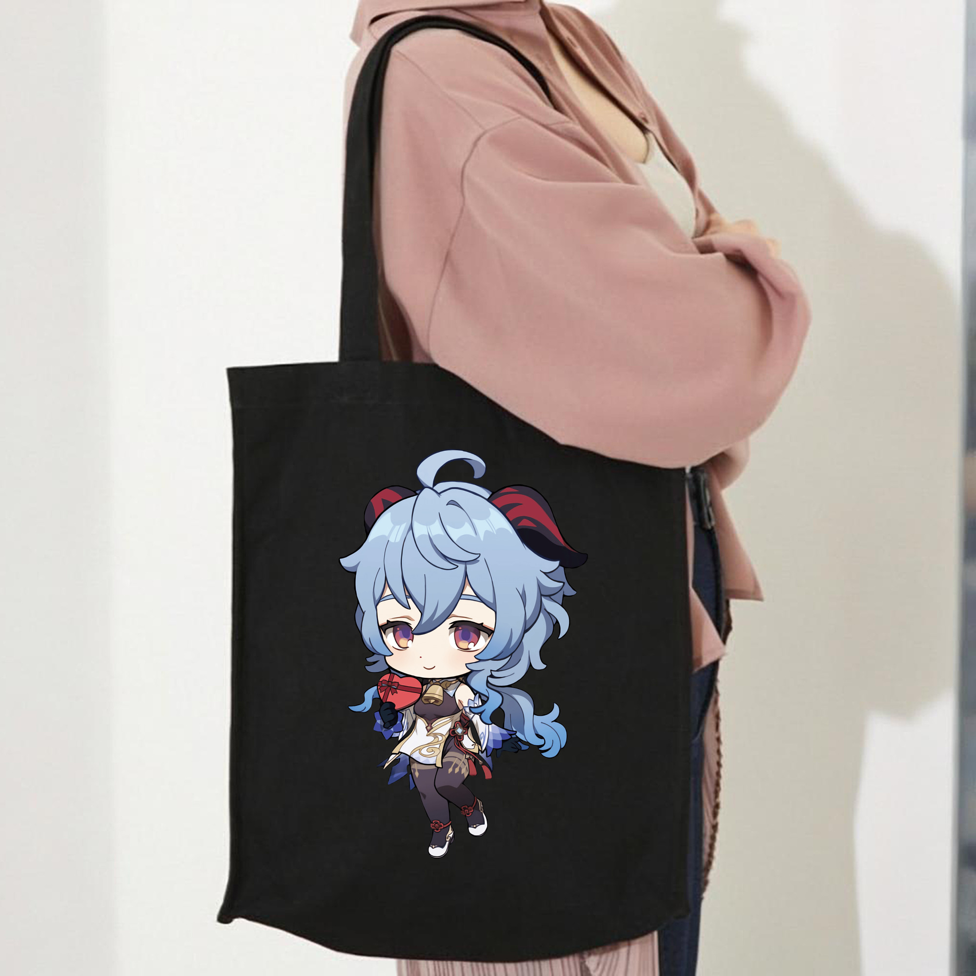げんし神 甘雨 かんう genshin Ganyu 縦型キャンバス生地手提げバッグ　トートバッグ
