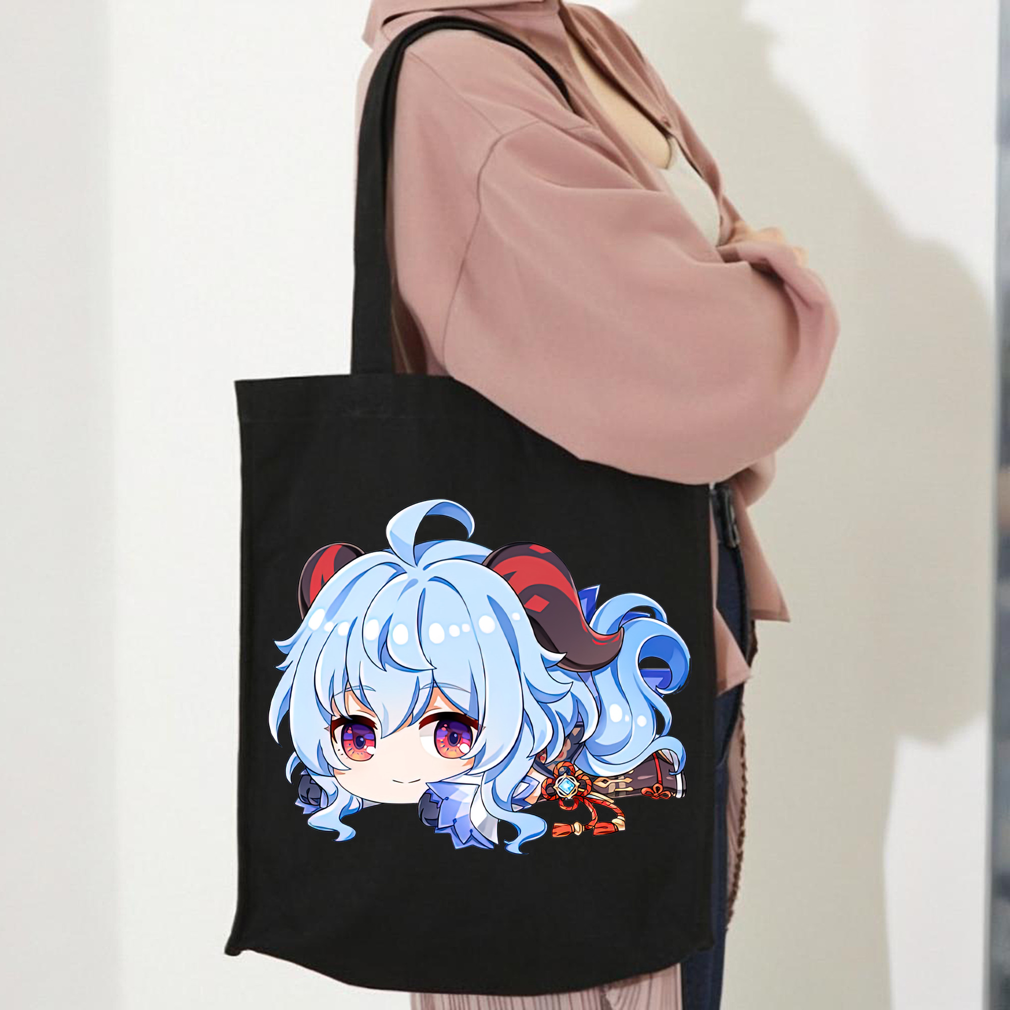 げんし神 甘雨 かんう genshin Ganyu 縦型キャンバス生地手提げバッグ　トートバッグ