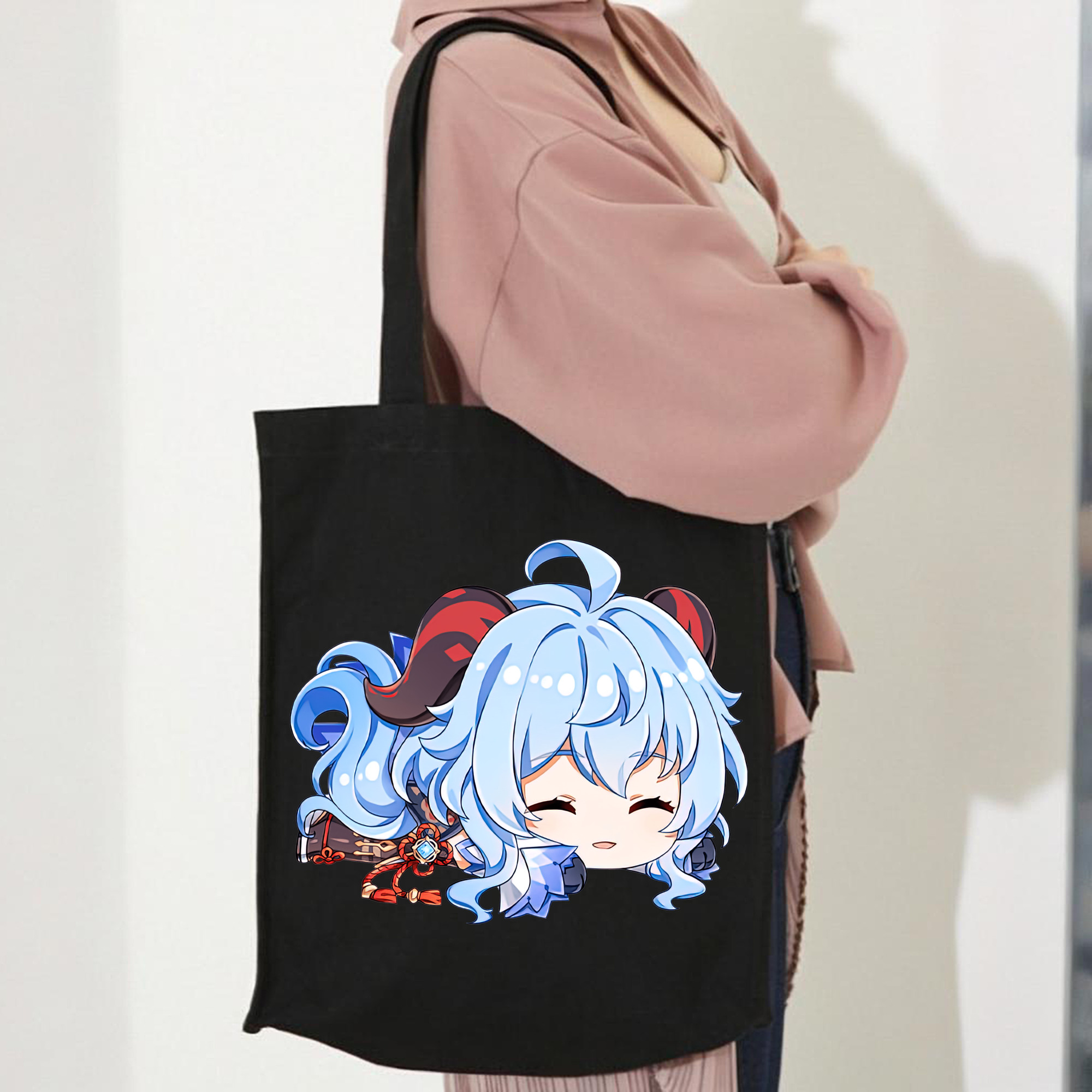 げんし神 甘雨 かんう genshin Ganyu 縦型キャンバス生地手提げバッグ　トートバッグ