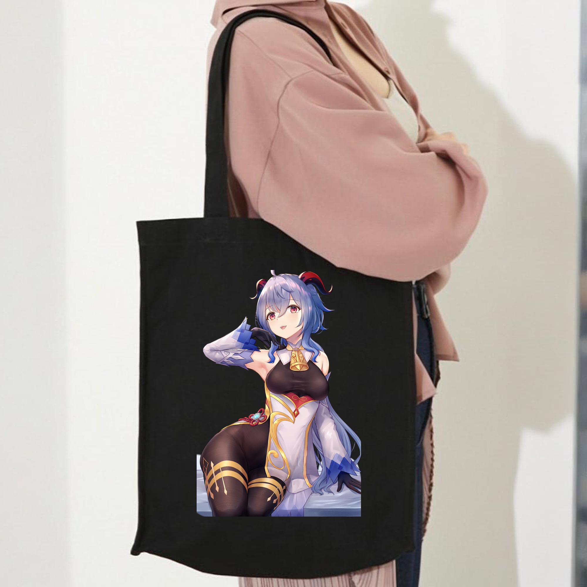 げんし神 甘雨 かんう genshin Ganyu 縦型キャンバス生地手提げバッグ　トートバッグ