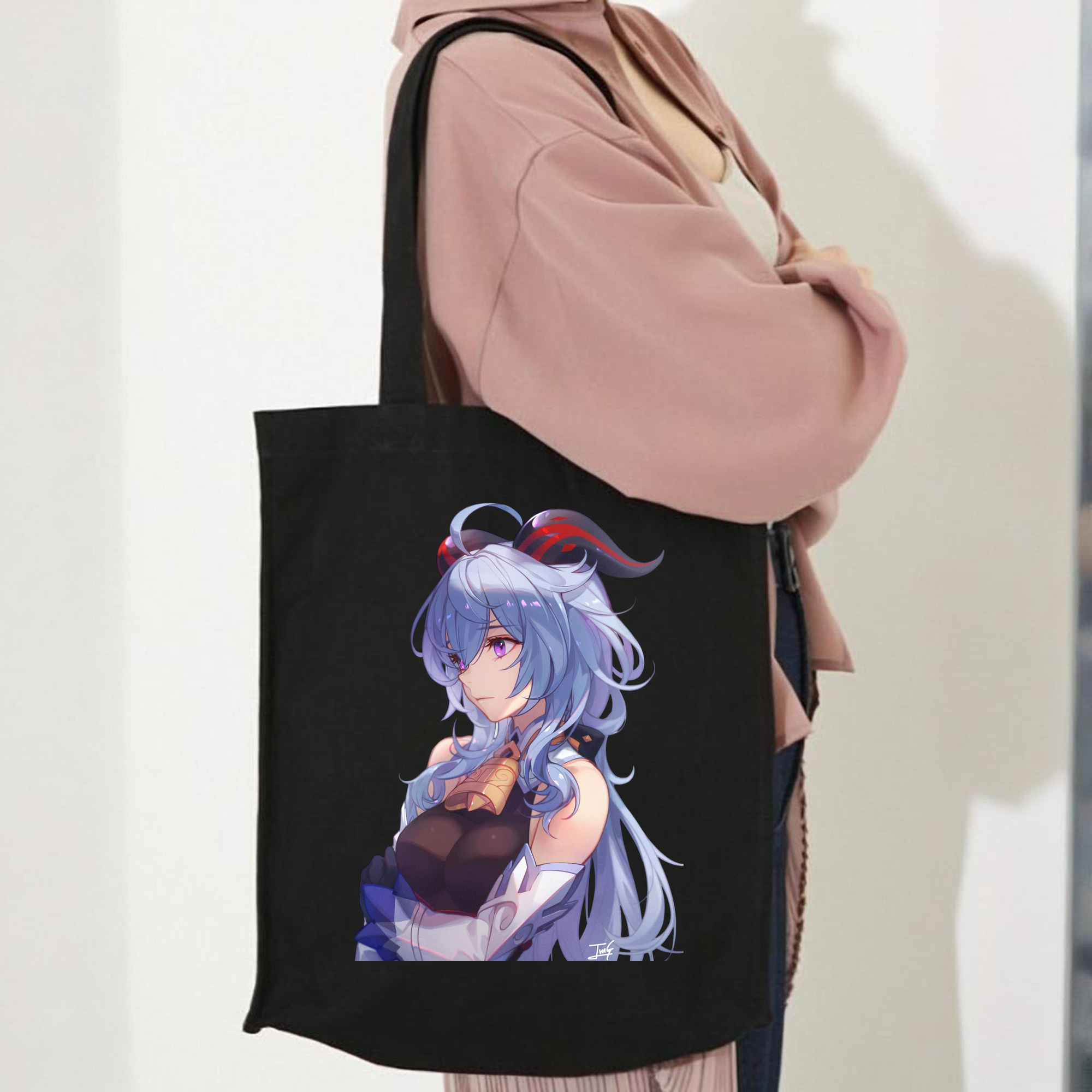げんし神 甘雨 かんう genshin Ganyu 縦型キャンバス生地手提げバッグ　トートバッグ