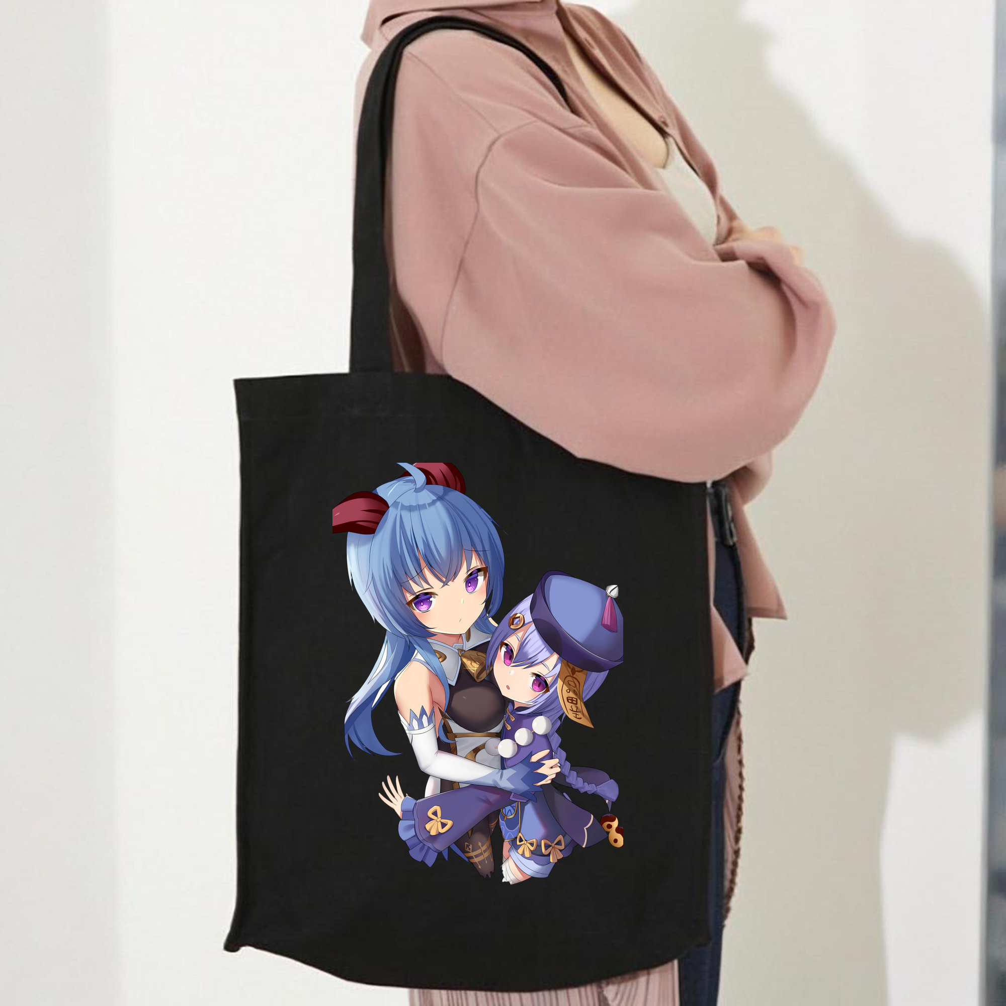 げんし神 甘雨 かんう genshin Ganyu 縦型キャンバス生地手提げバッグ　トートバッグ