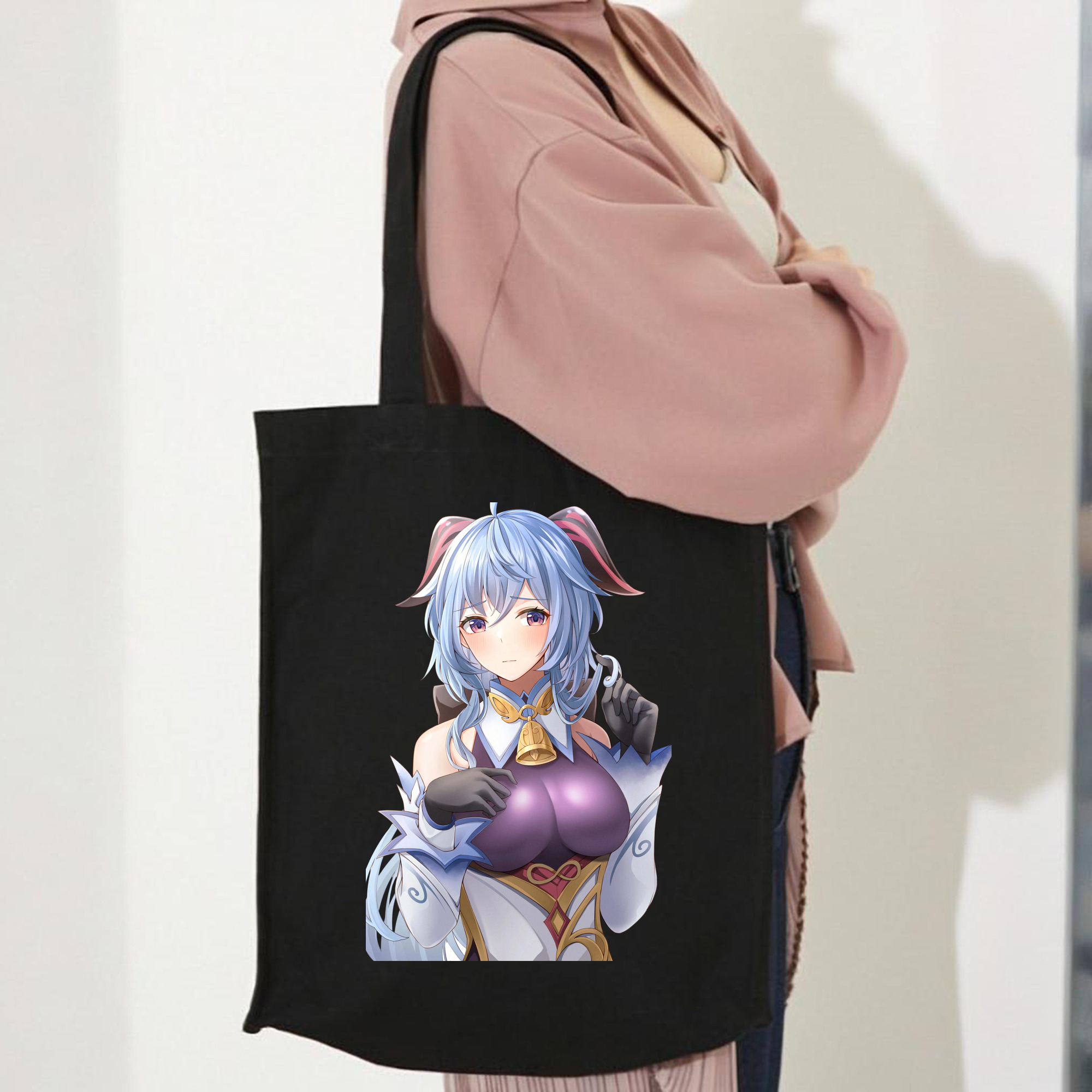 げんし神 甘雨 かんう genshin Ganyu 縦型キャンバス生地手提げバッグ　トートバッグ