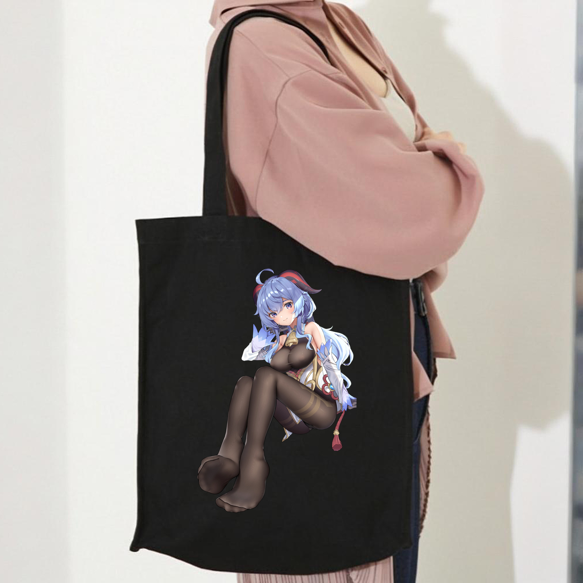 げんし神 甘雨 かんう genshin Ganyu 縦型キャンバス生地手提げバッグ　トートバッグ