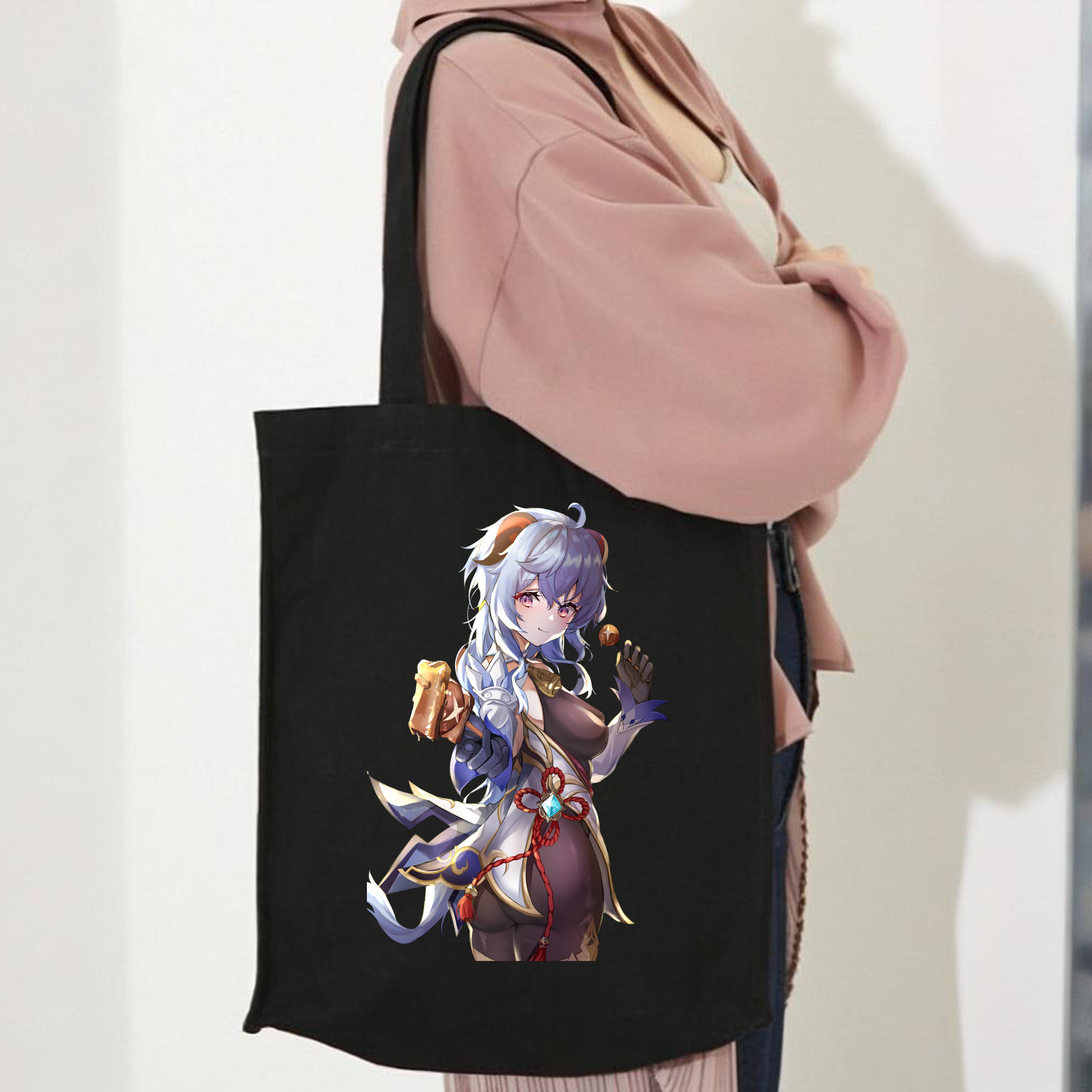 げんし神 甘雨 かんう genshin Ganyu 縦型キャンバス生地手提げバッグ　トートバッグ