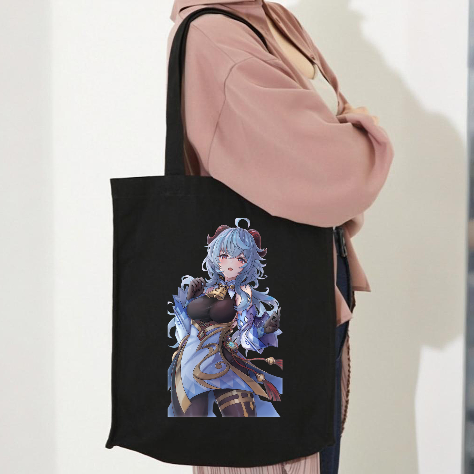 げんし神 甘雨 かんう genshin Ganyu 縦型キャンバス生地手提げバッグ　トートバッグ