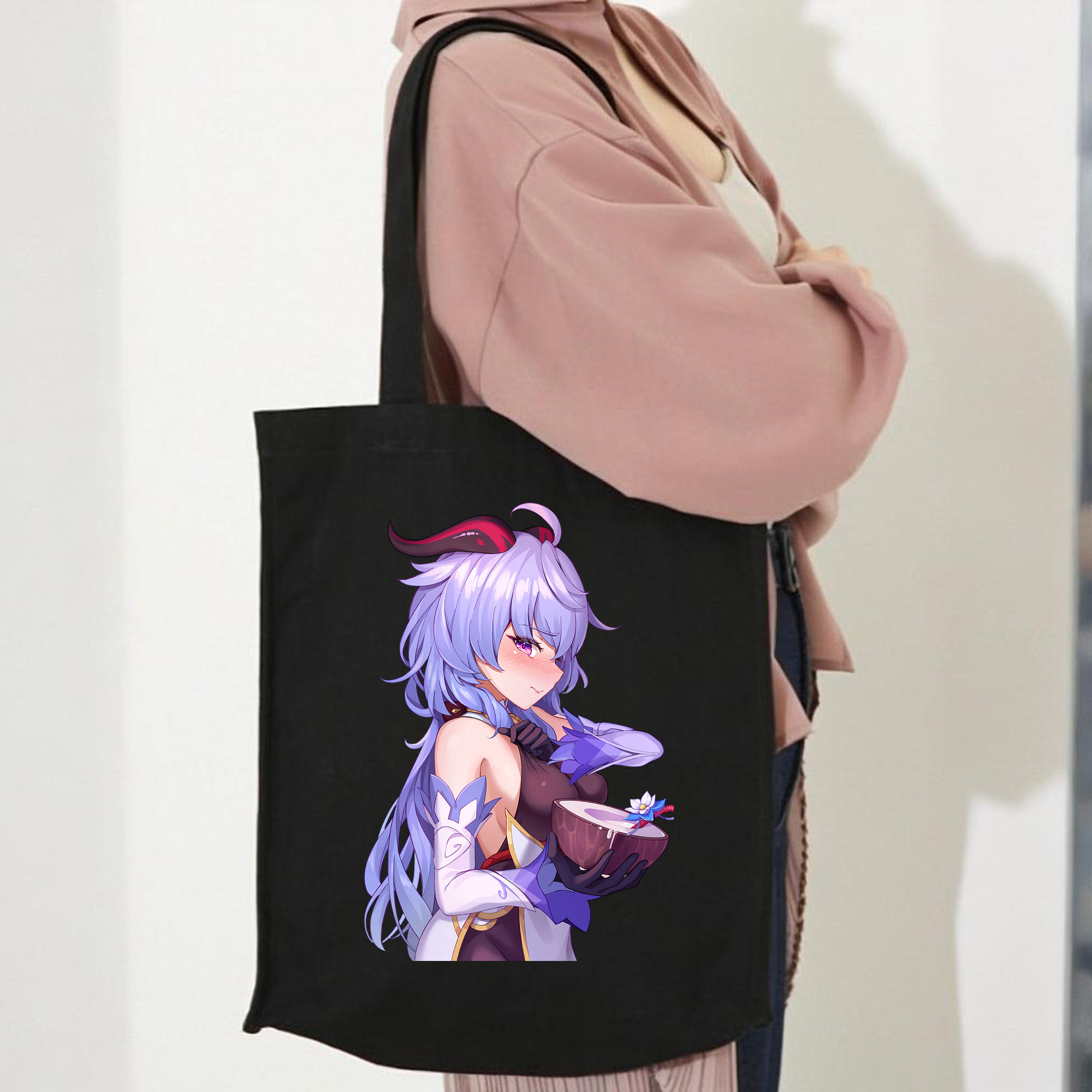 げんし神 甘雨 かんう genshin Ganyu 縦型キャンバス生地手提げバッグ　トートバッグ