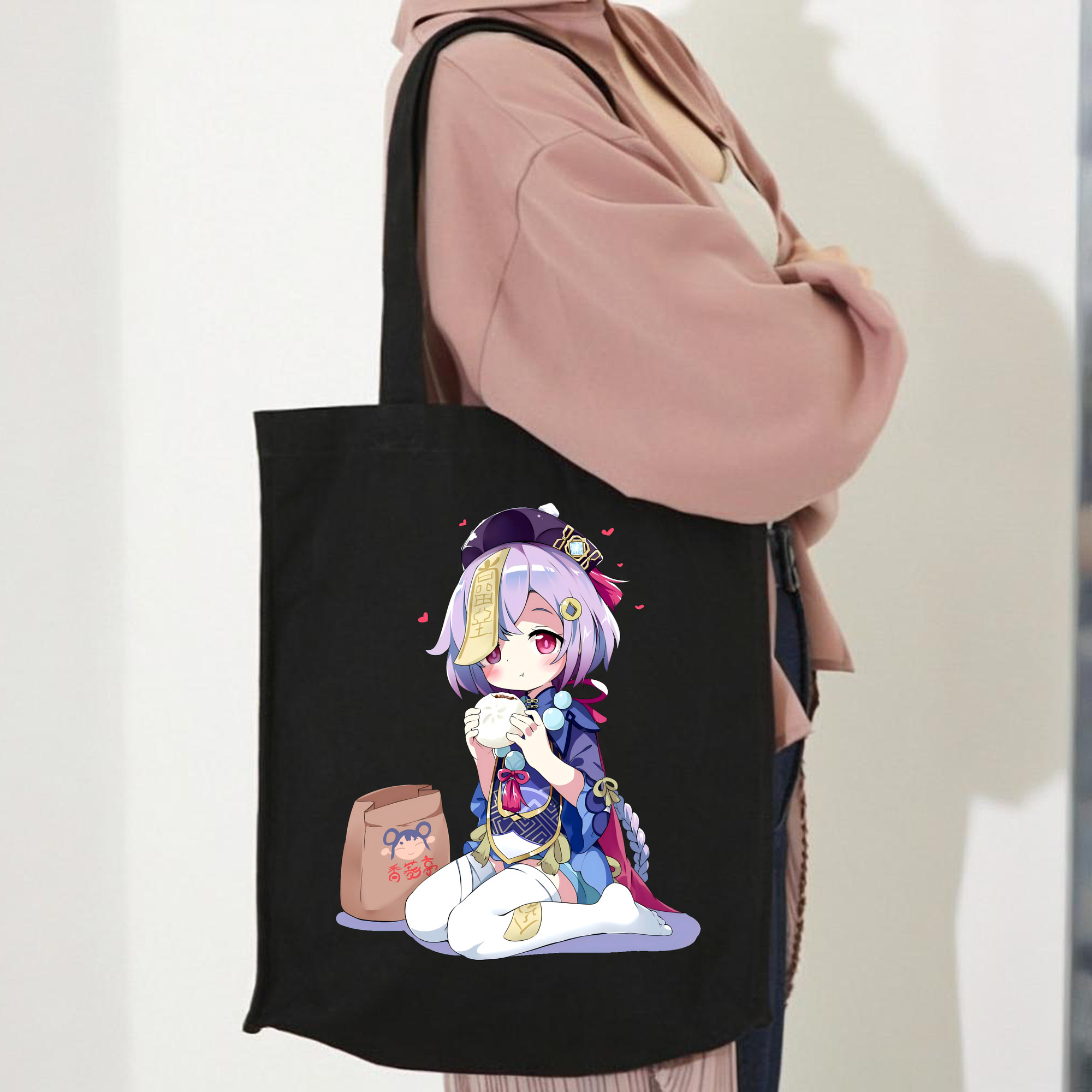 げんし神 七七 なな  genshin Nana 縦型キャンバス生地手提げバッグ　トートバッグ