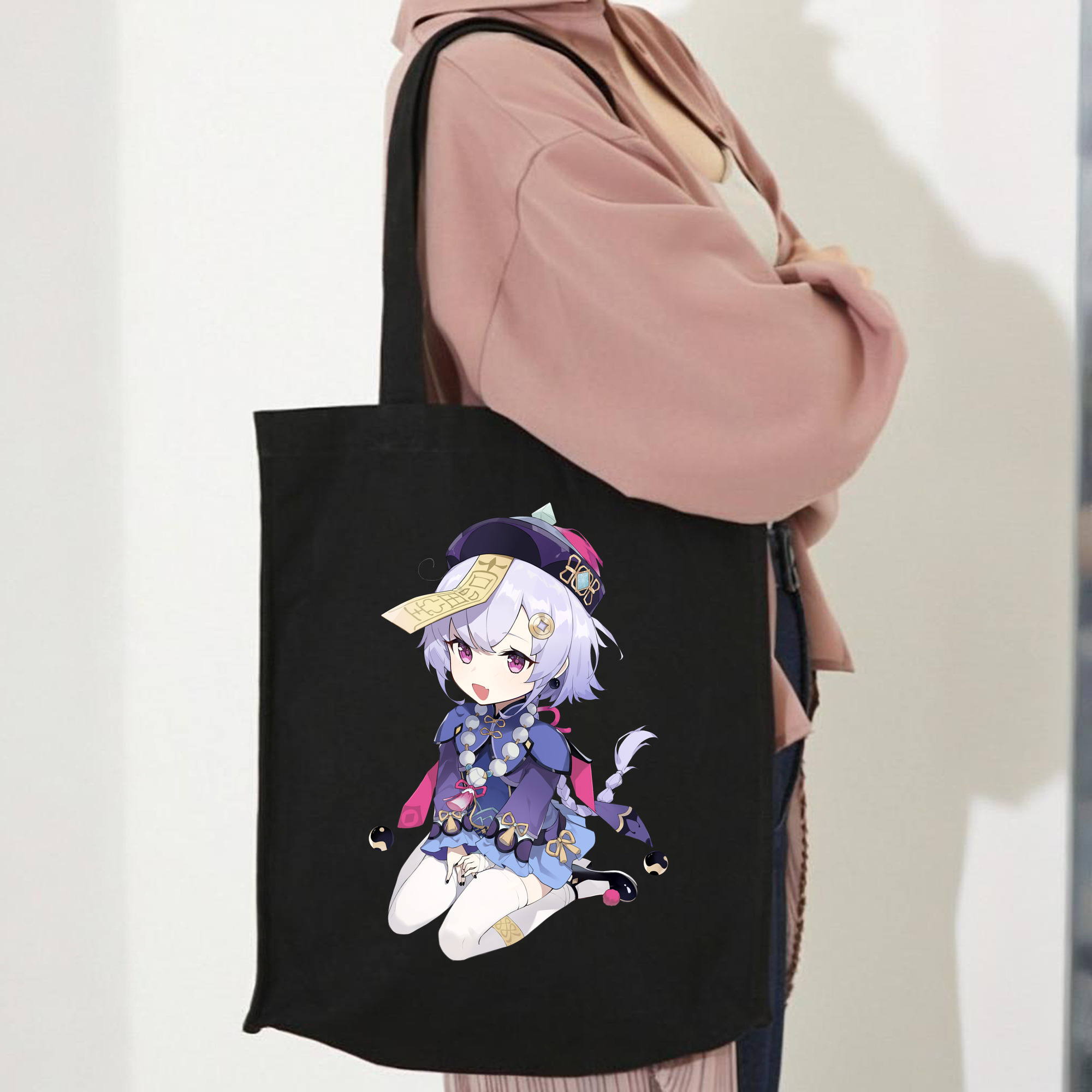 げんし神 七七 なな  genshin Nana 縦型キャンバス生地手提げバッグ　トートバッグ