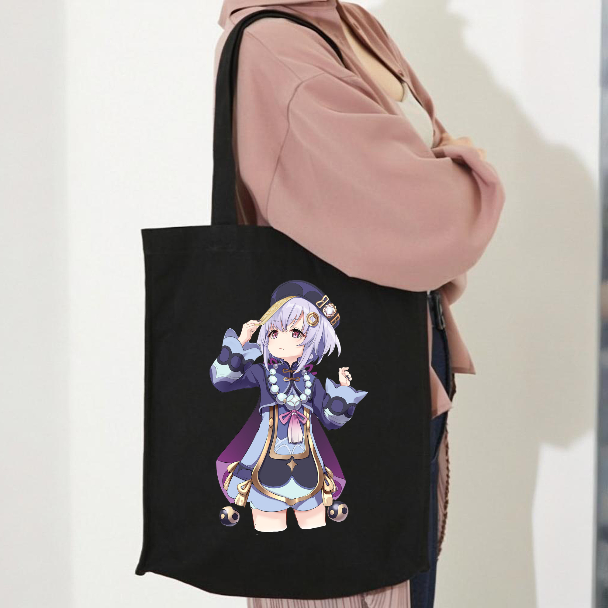 げんし神 七七 なな  genshin Nana 縦型キャンバス生地手提げバッグ　トートバッグ