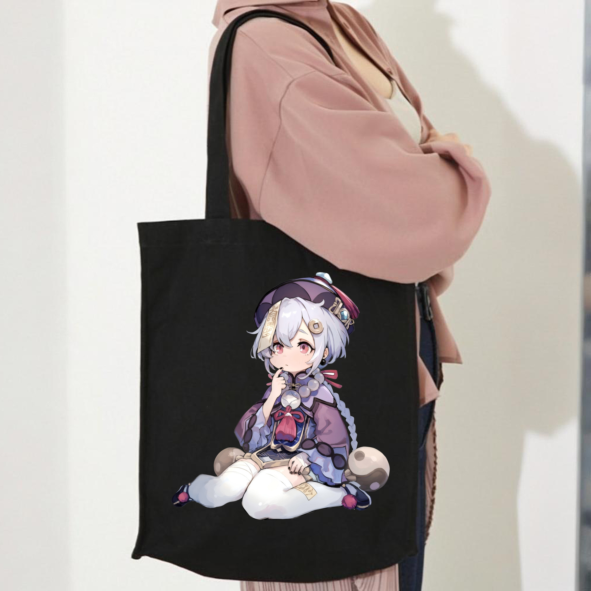 げんし神 七七 なな  genshin Nana 縦型キャンバス生地手提げバッグ　トートバッグ