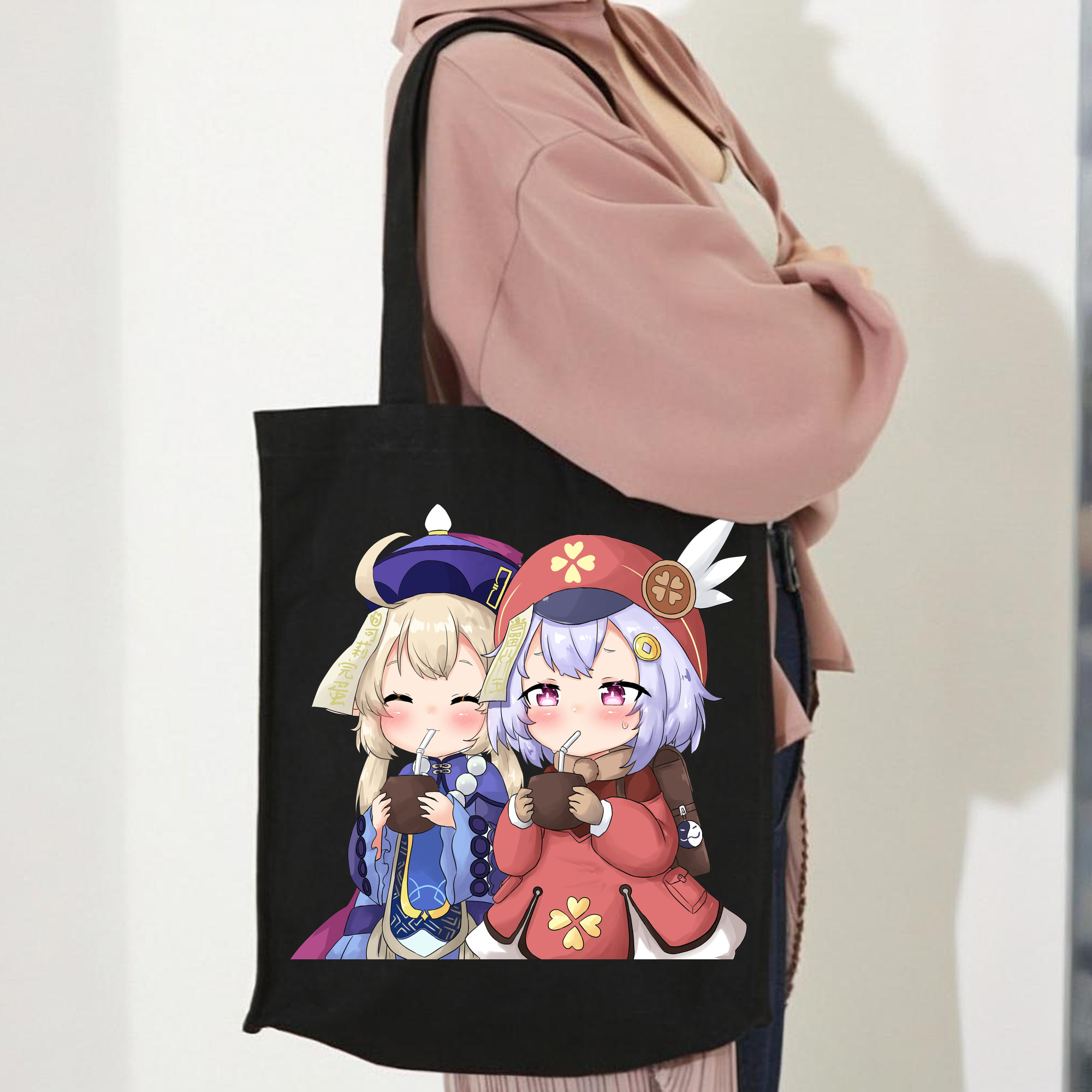 げんし神 七七 なな  genshin Nana 縦型キャンバス生地手提げバッグ　トートバッグ