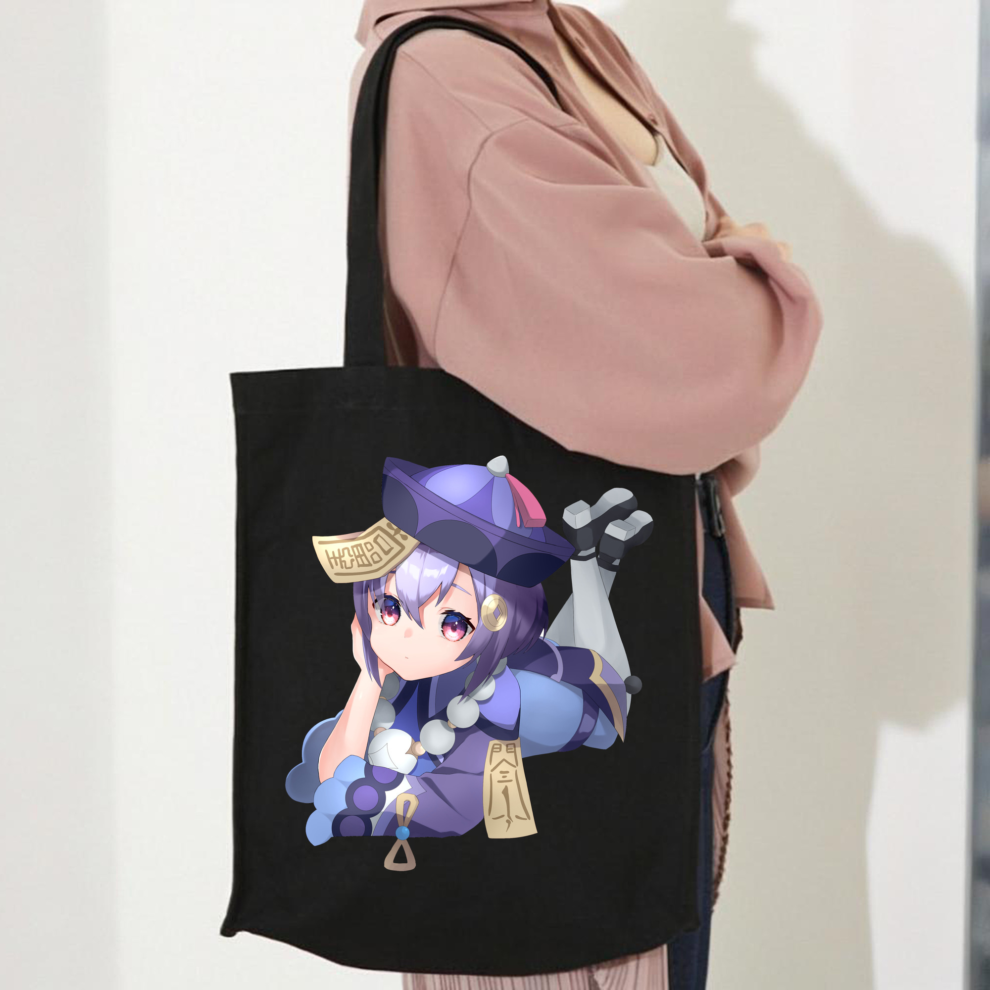 げんし神 七七 なな  genshin Nana 縦型キャンバス生地手提げバッグ　トートバッグ