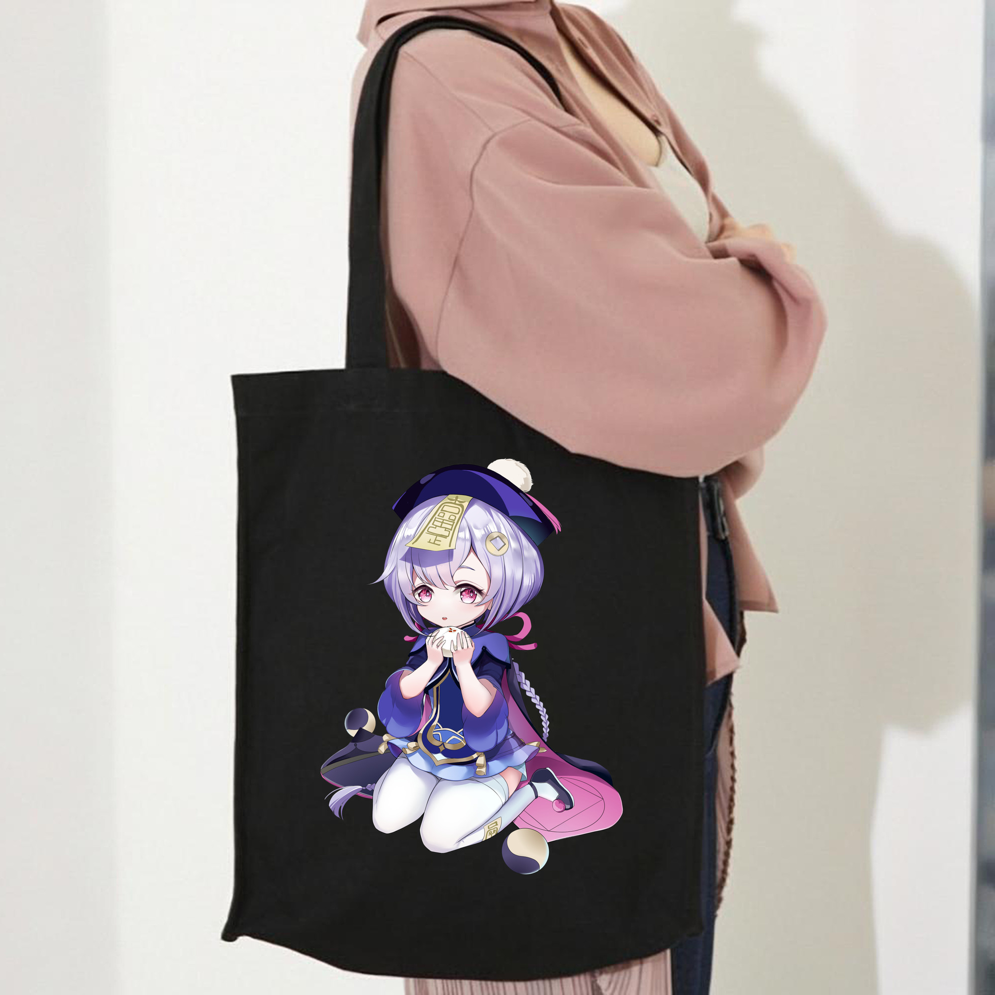 げんし神 七七 なな  genshin Nana 縦型キャンバス生地手提げバッグ　トートバッグ