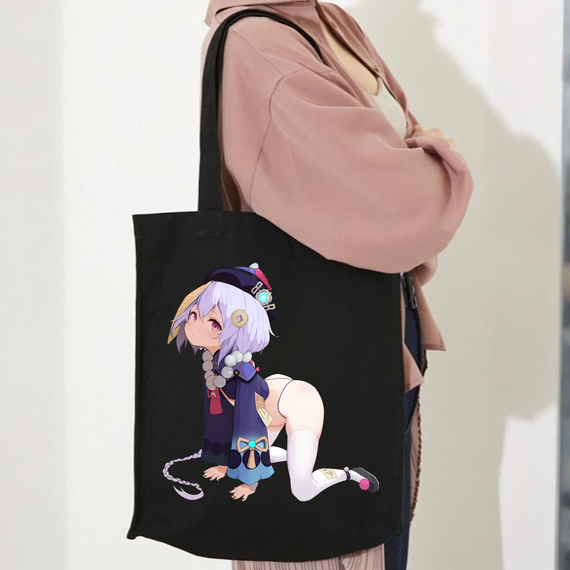 げんし神 七七 なな  genshin Nana 縦型キャンバス生地手提げバッグ　トートバッグ