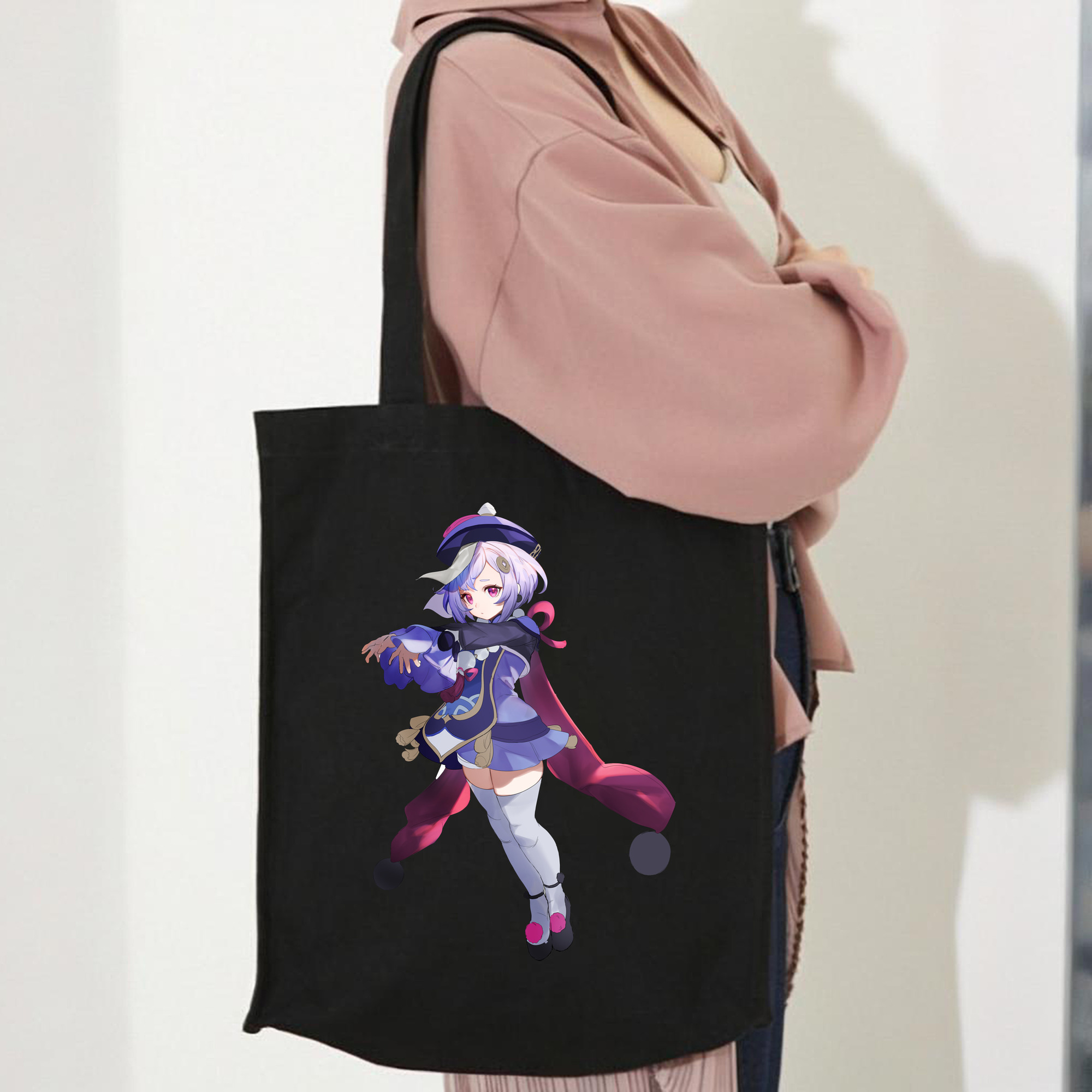 げんし神 七七 なな  genshin Nana 縦型キャンバス生地手提げバッグ　トートバッグ