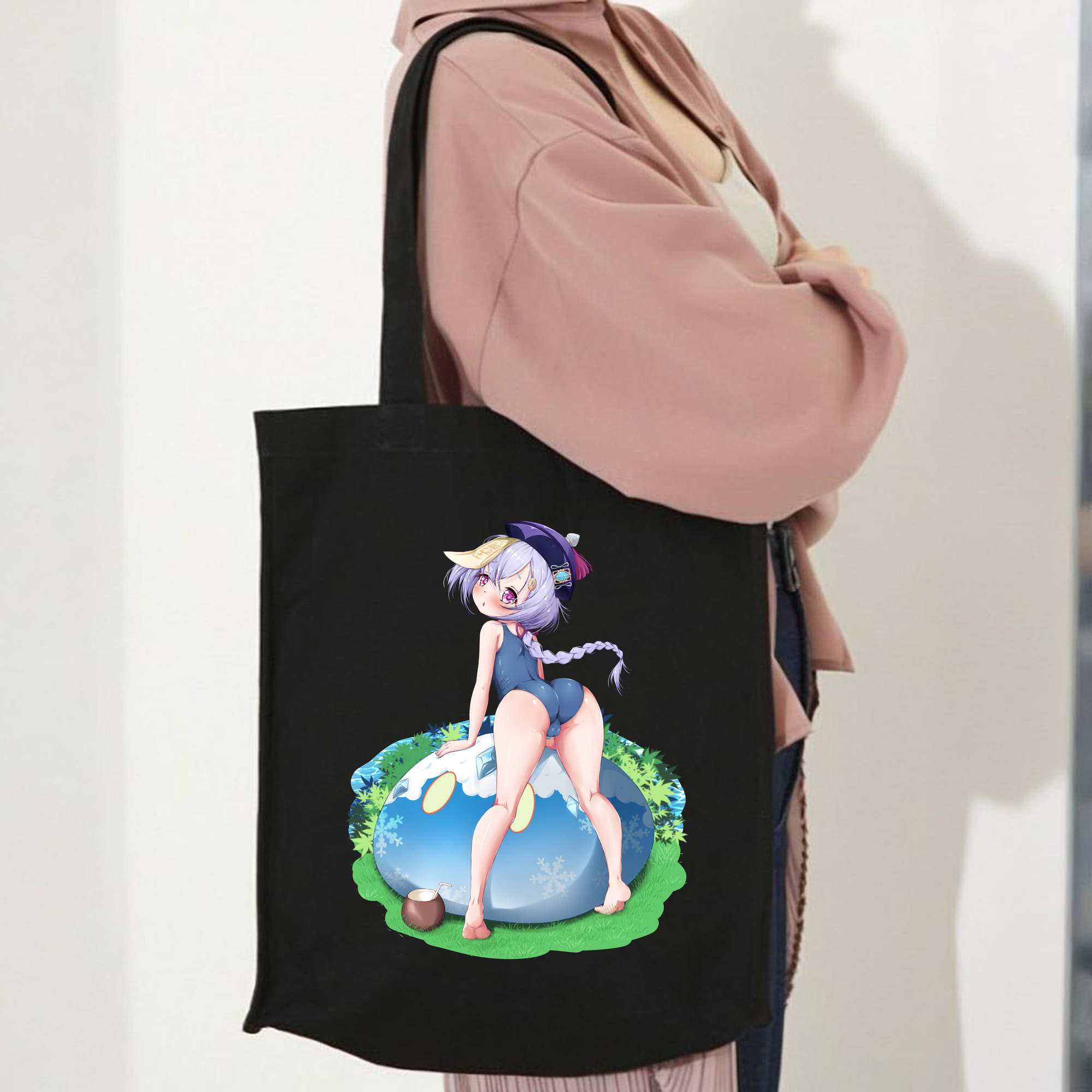 げんし神 七七 なな  genshin Nana 縦型キャンバス生地手提げバッグ　トートバッグ