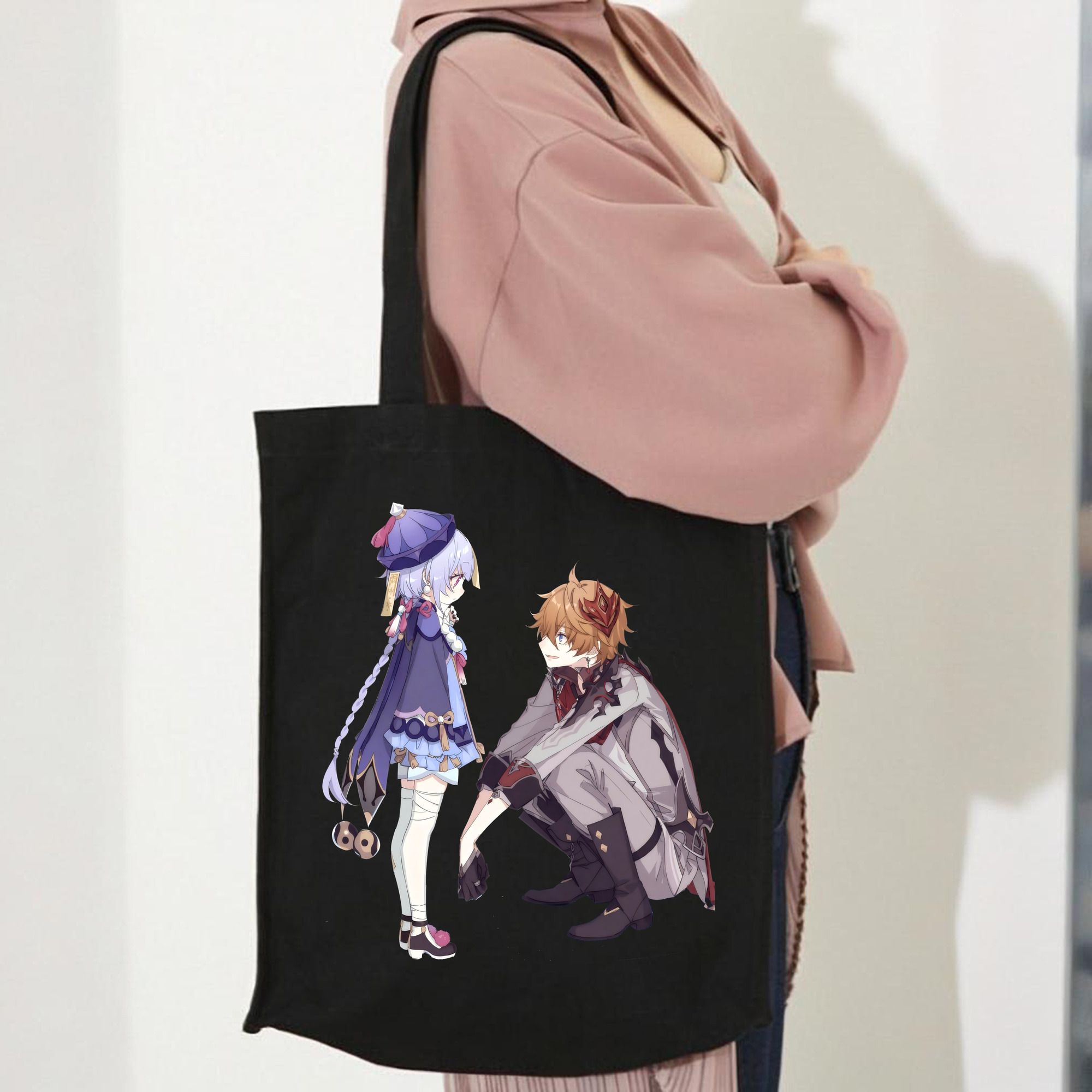 げんし神 七七 なな  genshin Nana 縦型キャンバス生地手提げバッグ　トートバッグ