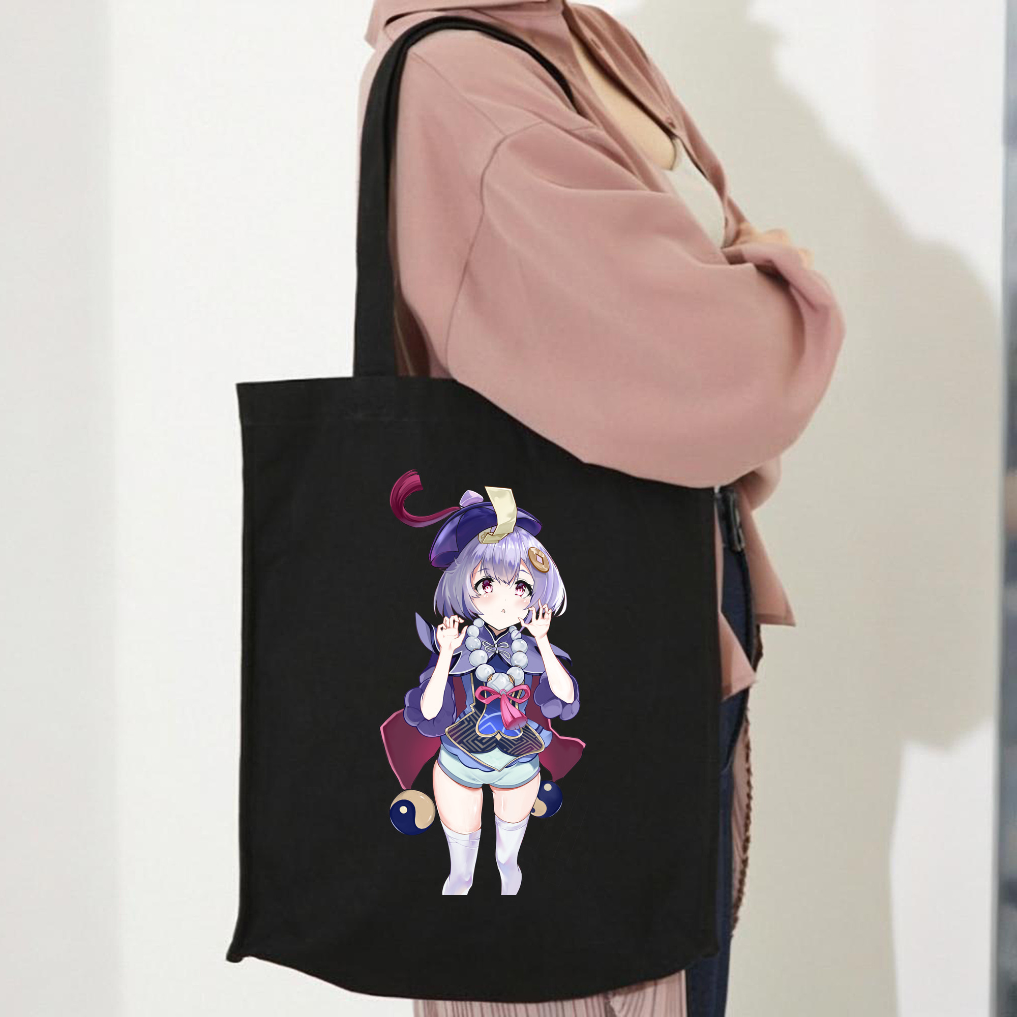 げんし神 七七 なな  genshin Nana 縦型キャンバス生地手提げバッグ　トートバッグ