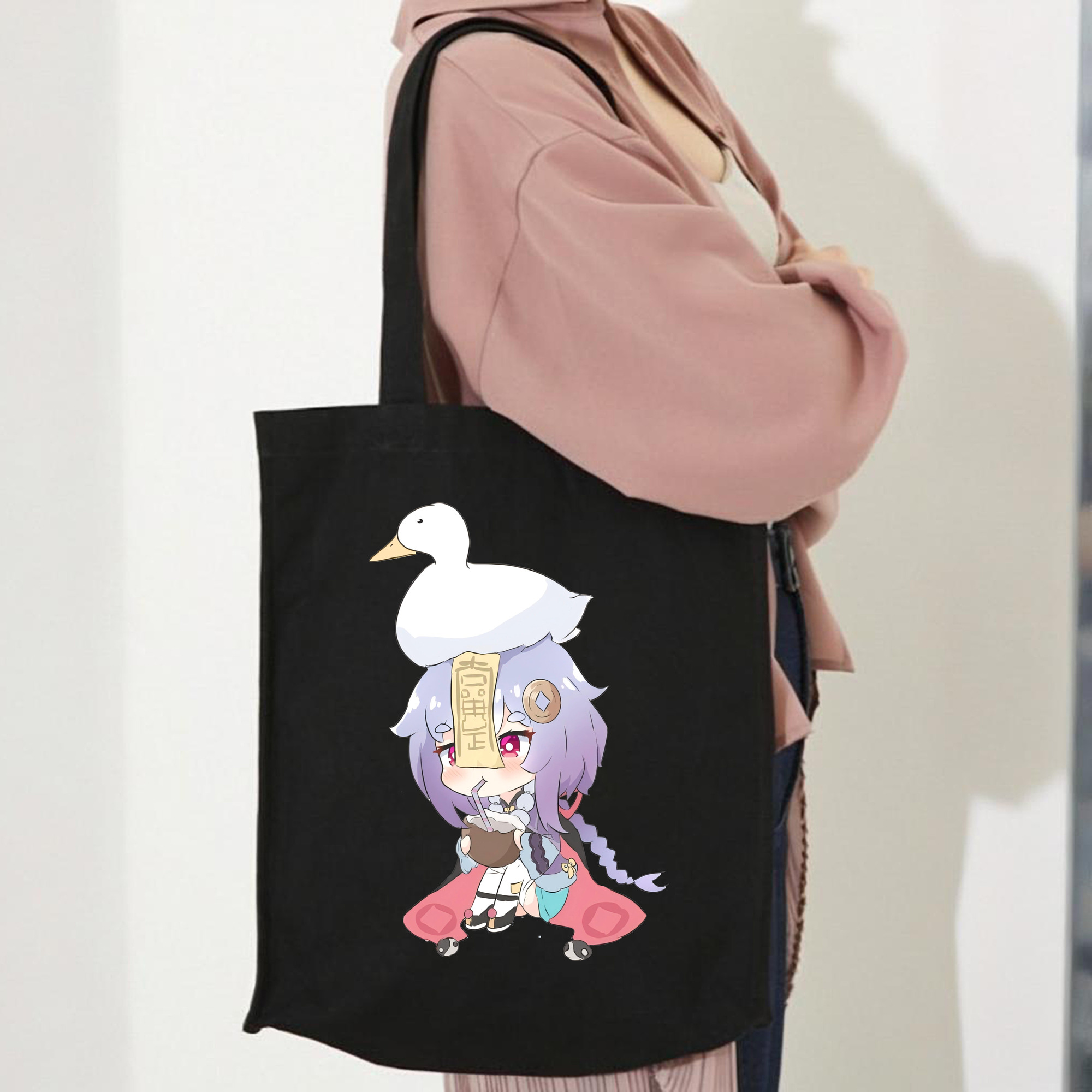 げんし神 七七 なな  genshin Nana 縦型キャンバス生地手提げバッグ　トートバッグ