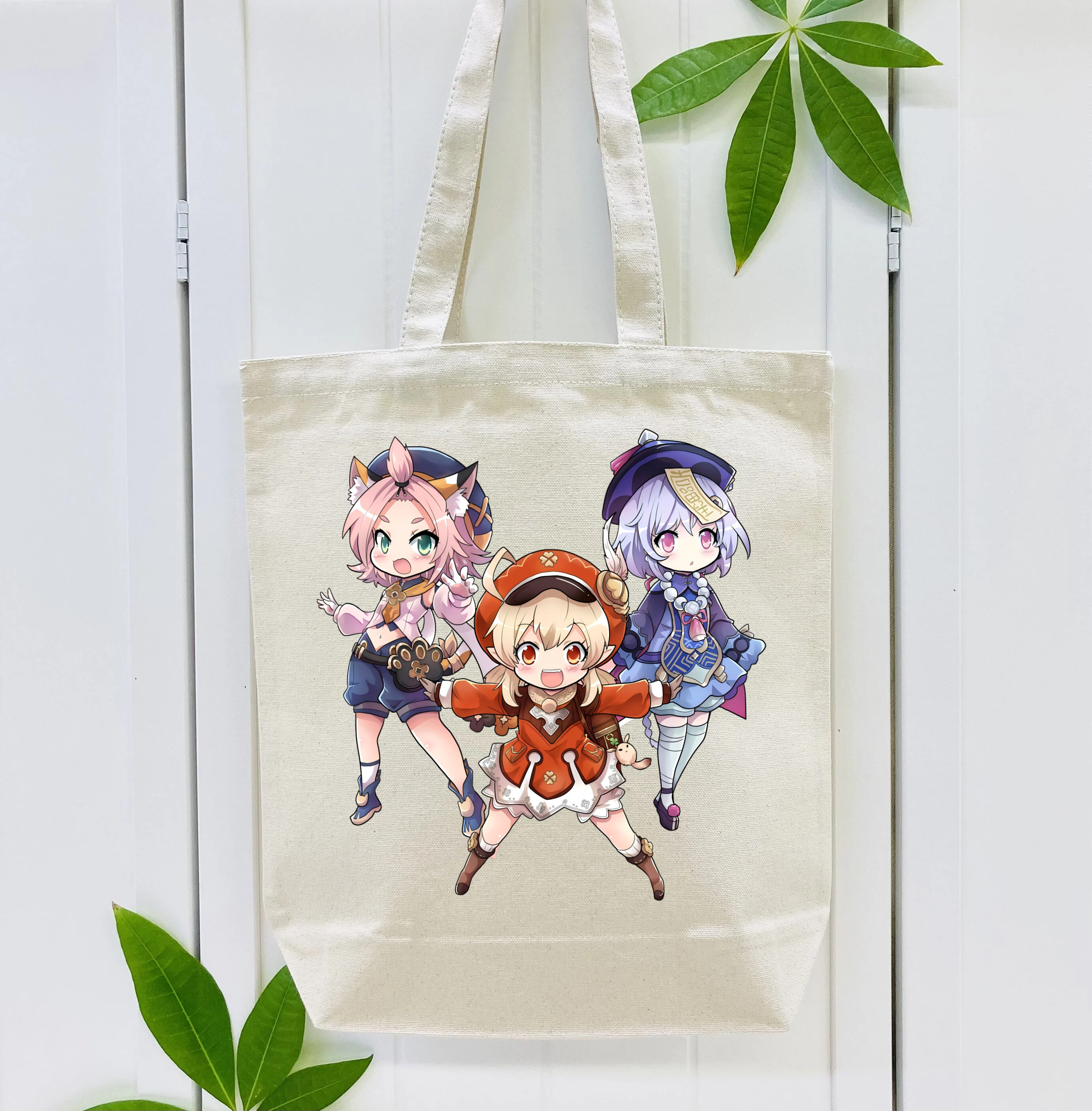 げんし神 七七 なな  genshin Nana 縦型キャンバス生地手提げバッグ　トートバッグ