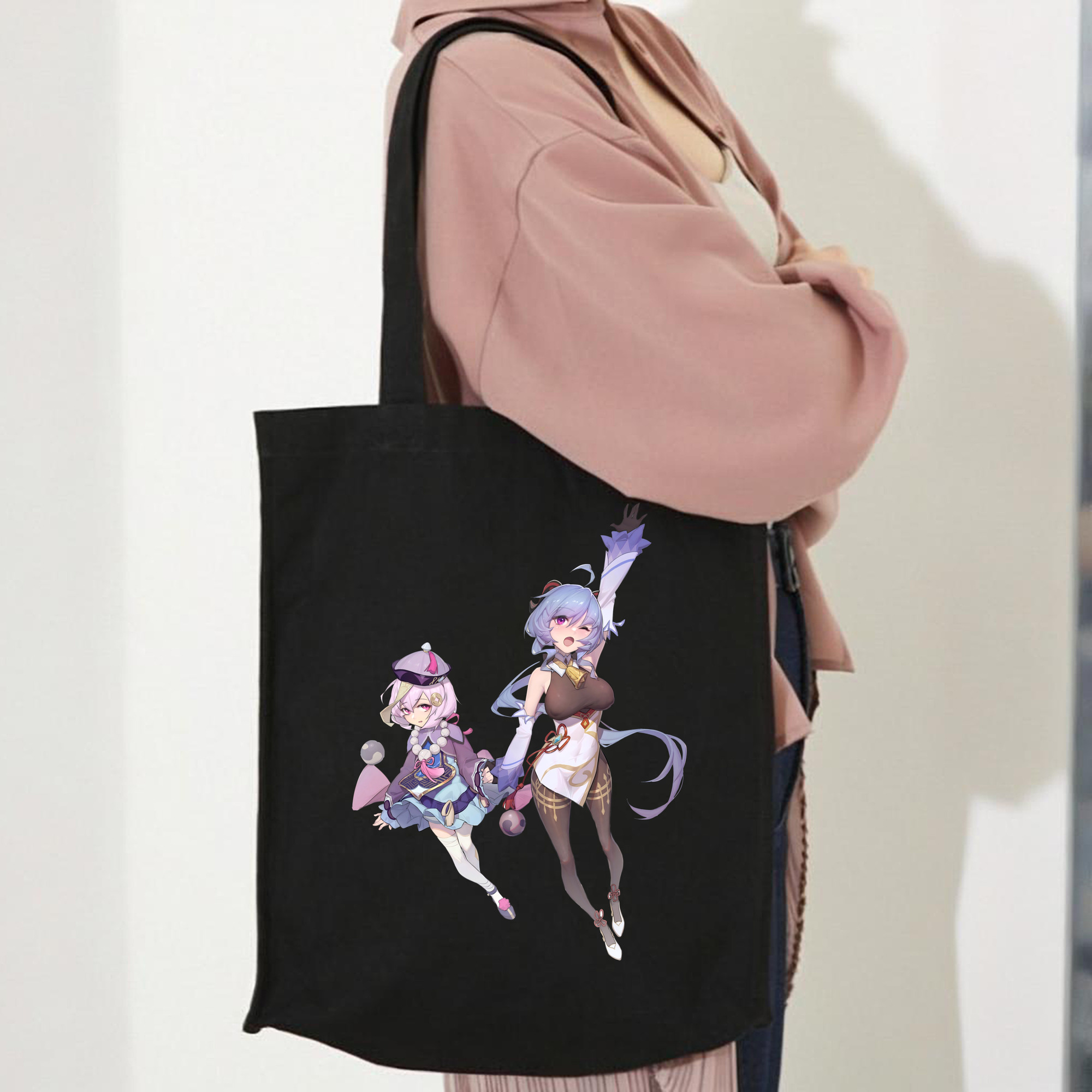 げんし神 七七 なな  genshin Nana 縦型キャンバス生地手提げバッグ　トートバッグ
