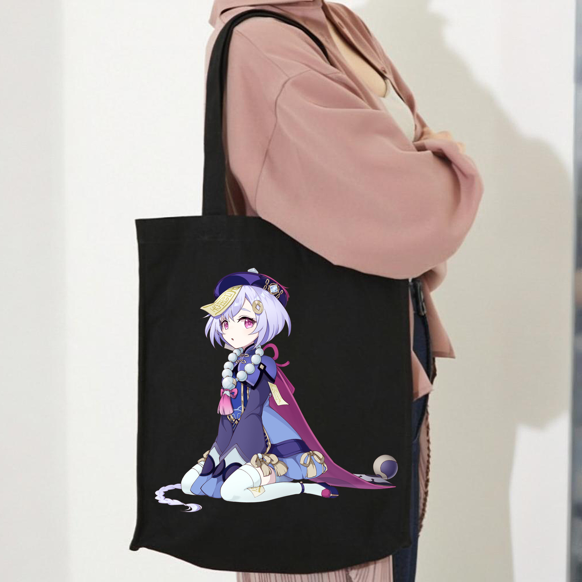 げんし神 七七 なな  genshin Nana 縦型キャンバス生地手提げバッグ　トートバッグ