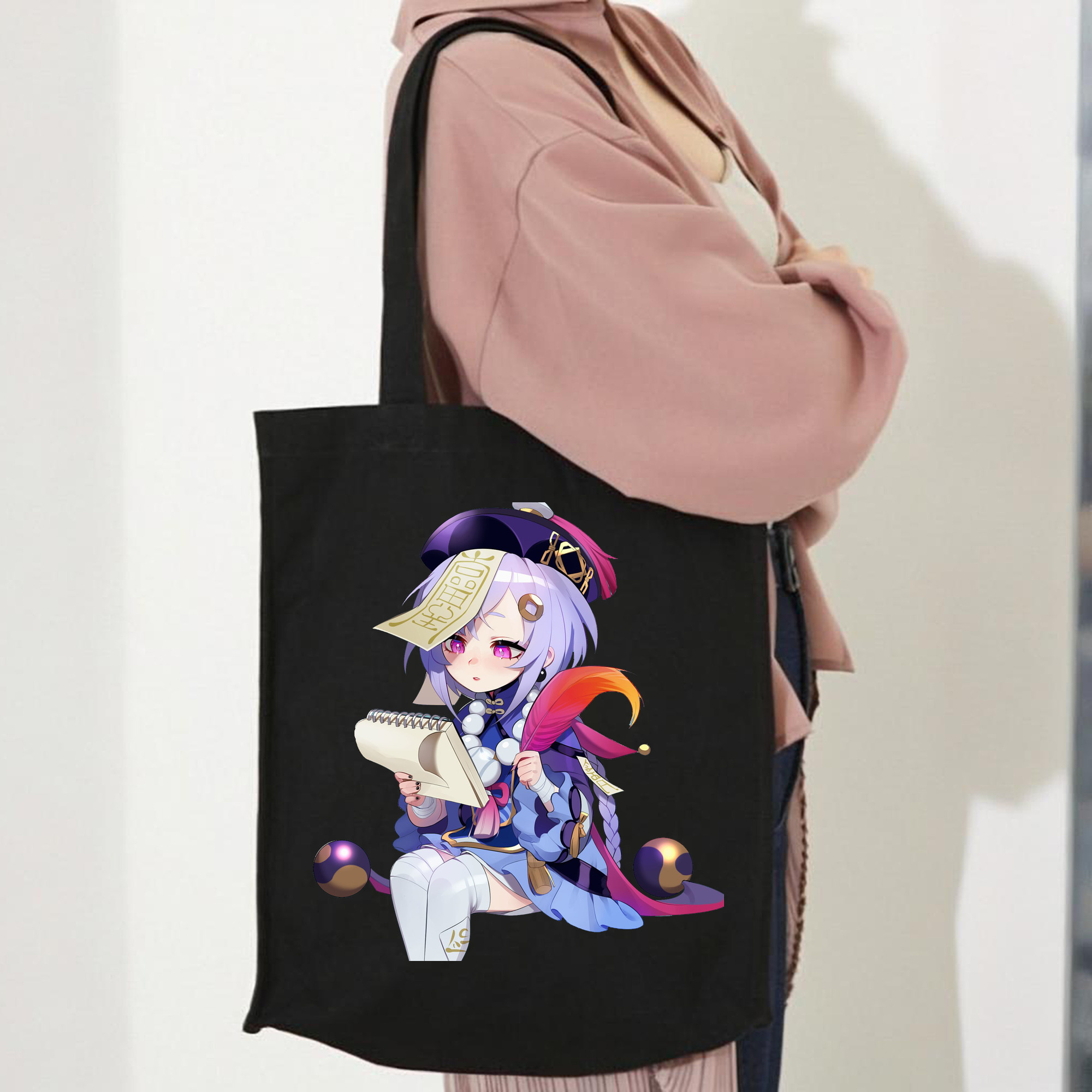 げんし神 七七 なな  genshin Nana 縦型キャンバス生地手提げバッグ　トートバッグ