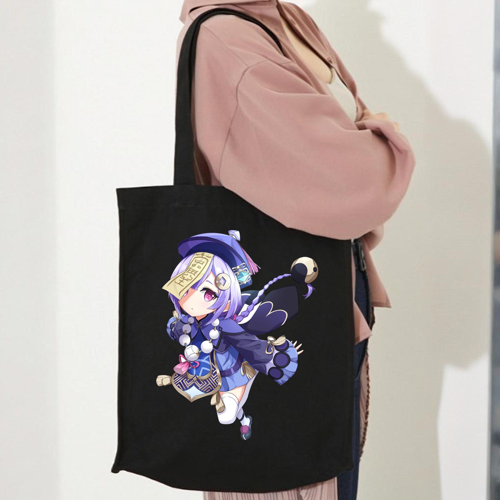 げんし神 七七 なな  genshin Nana 縦型キャンバス生地手提げバッグ　トートバッグ