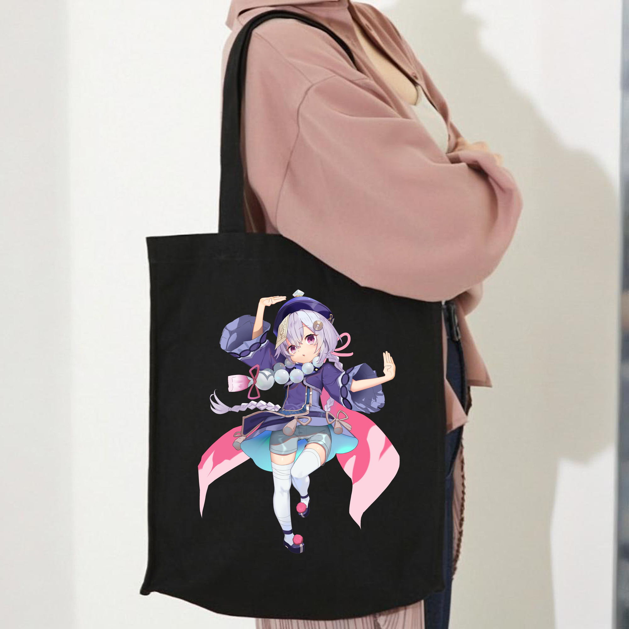 げんし神 七七 なな  genshin Nana 縦型キャンバス生地手提げバッグ　トートバッグ